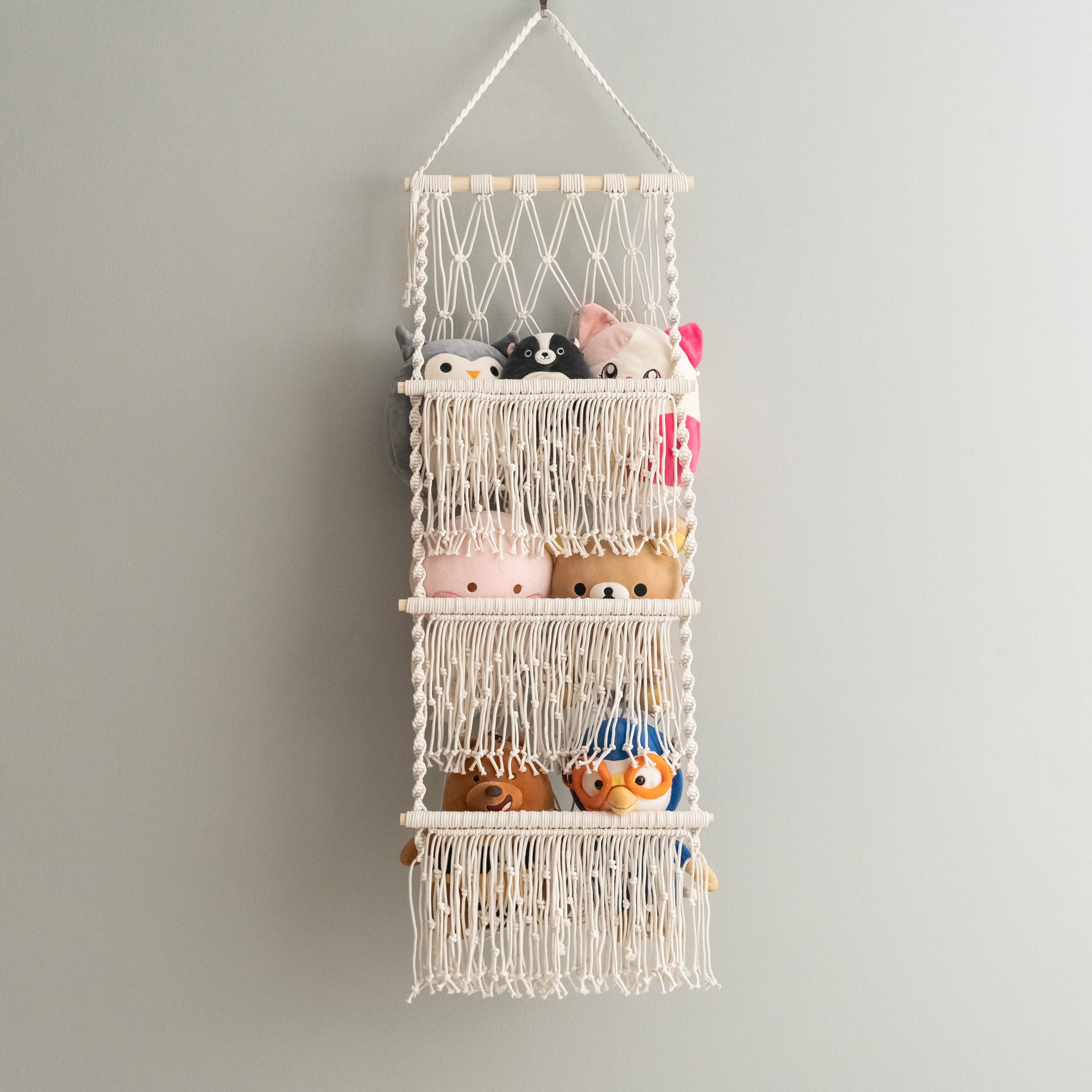 Toy Hammock - Macrame Hanging Toy Storage Organizer H72
