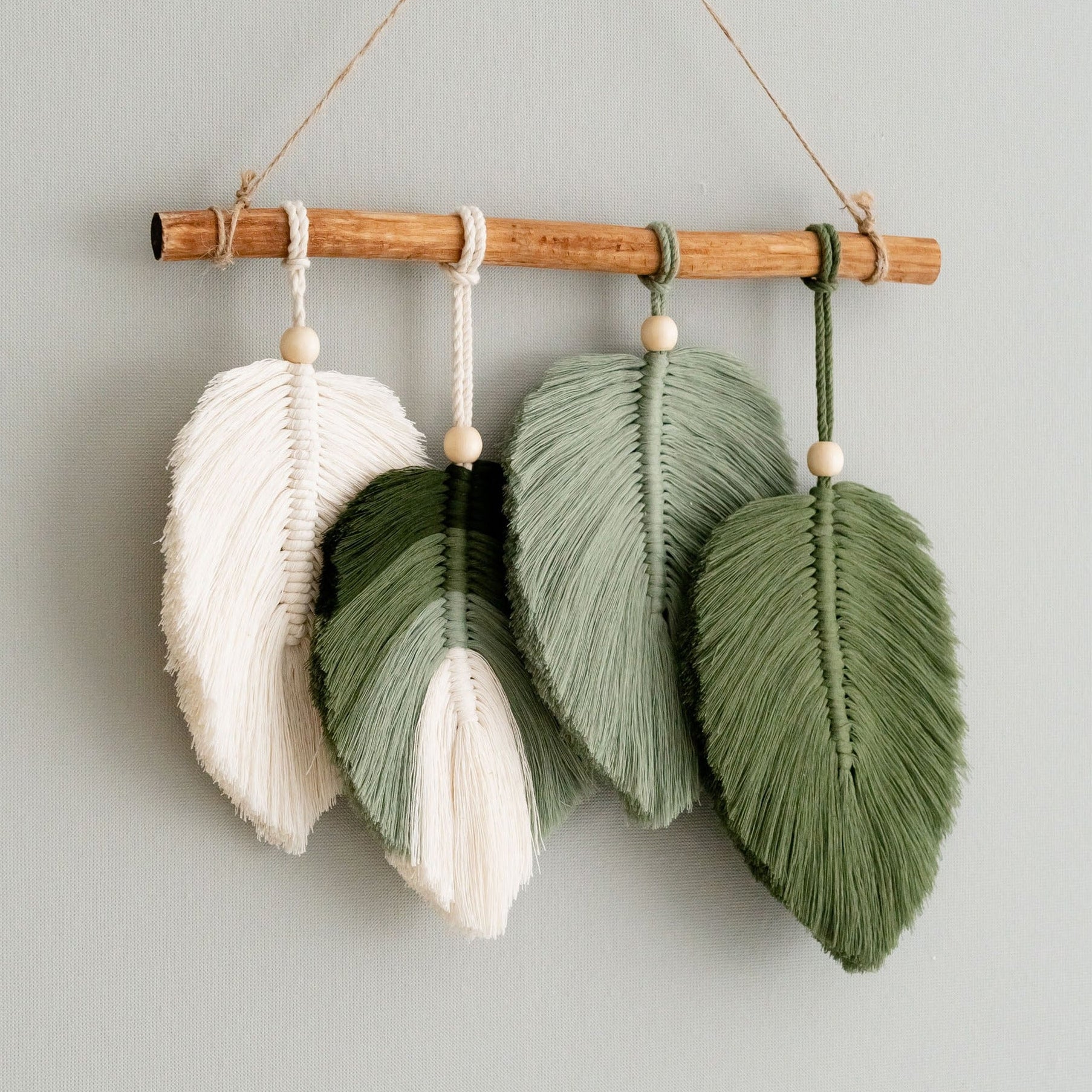 Macrame Wall Hanging - Cotton Rope Leaf Decor L43