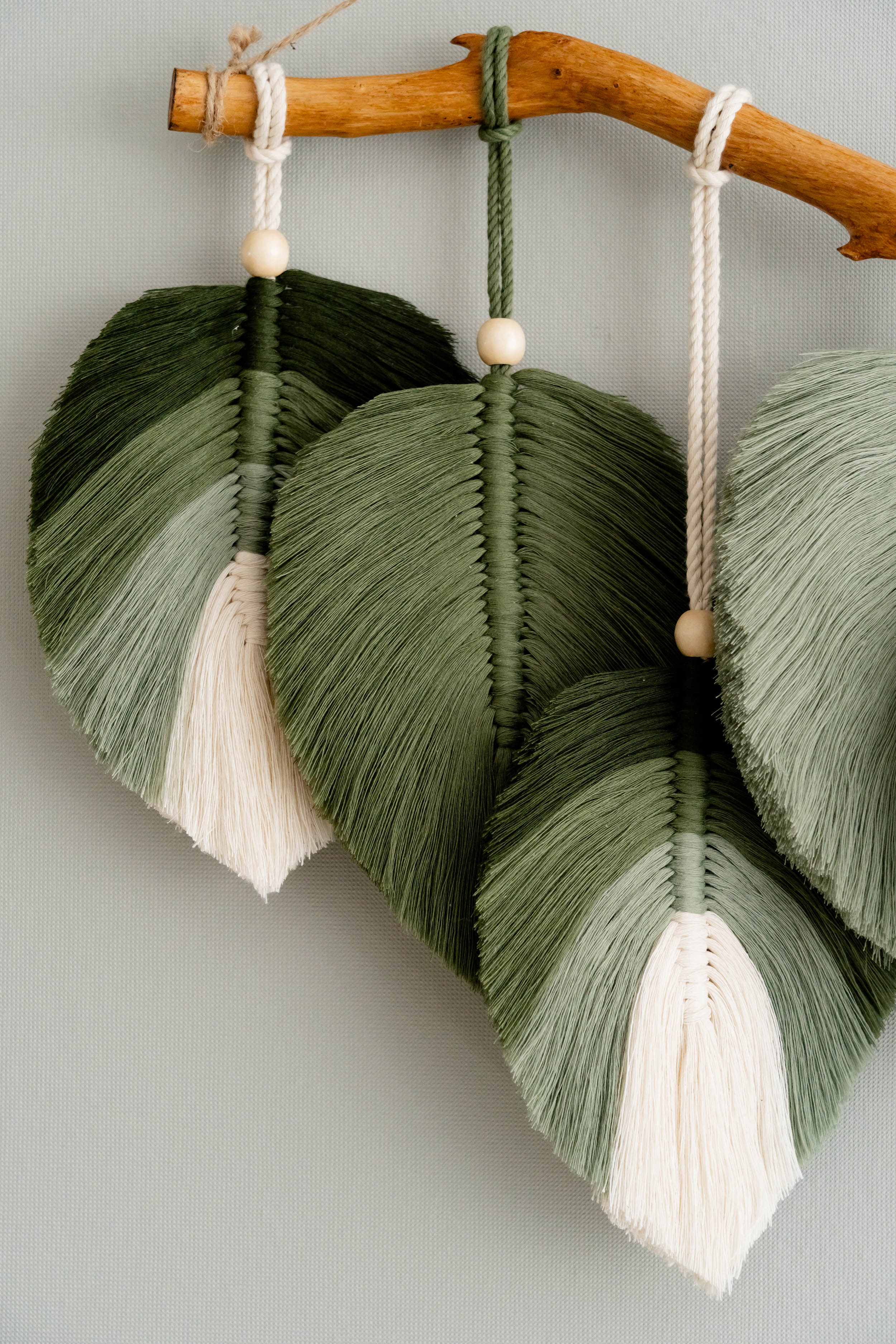 Macrame Wall Hanging - Cotton Rope Leaf Decor L43