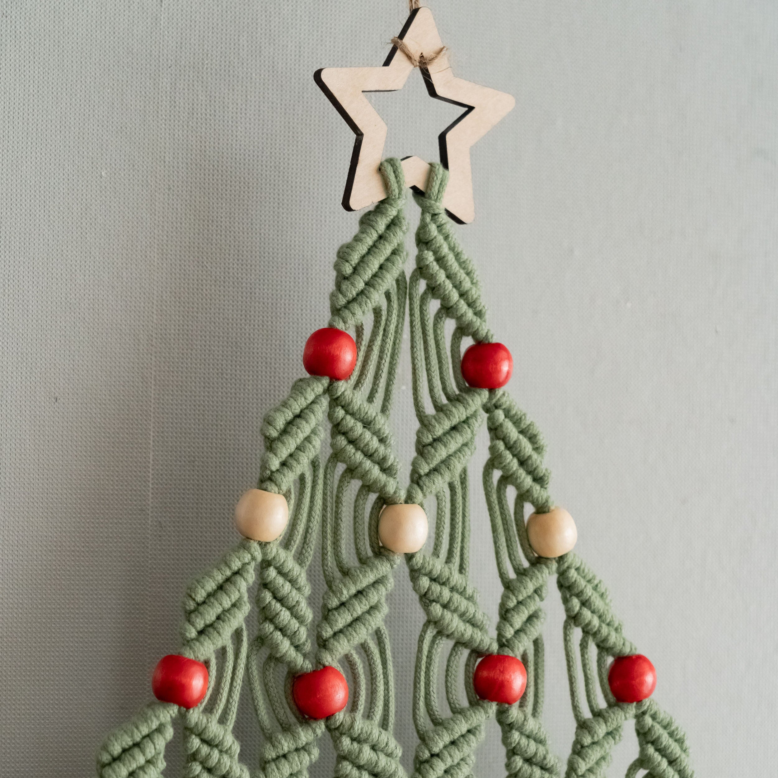 Macrame Christmas Tree – Rustic Boho Wall Hanging Holiday Decor X64