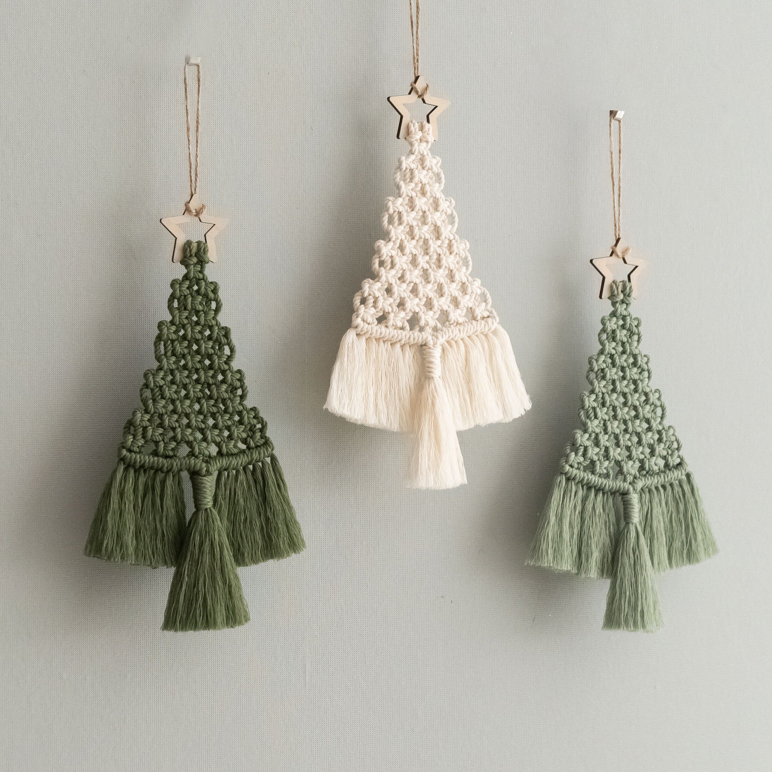 Macrame Christmas Tree Kit – Cotton Cord DIY Craft Kit Decor K19