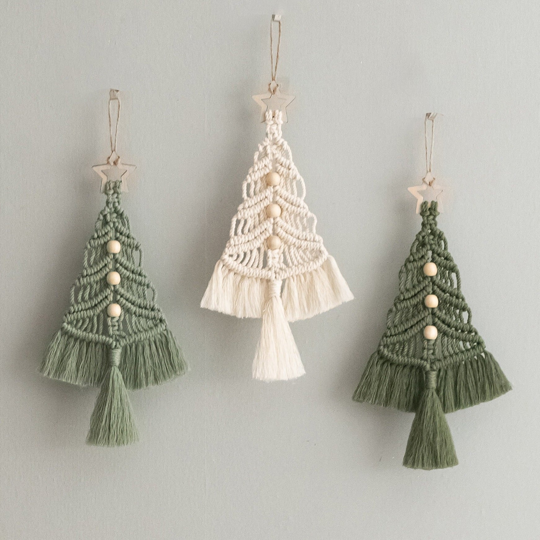 Macrame Christmas Tree Wall Hanging for Festive Holiday Decor X19