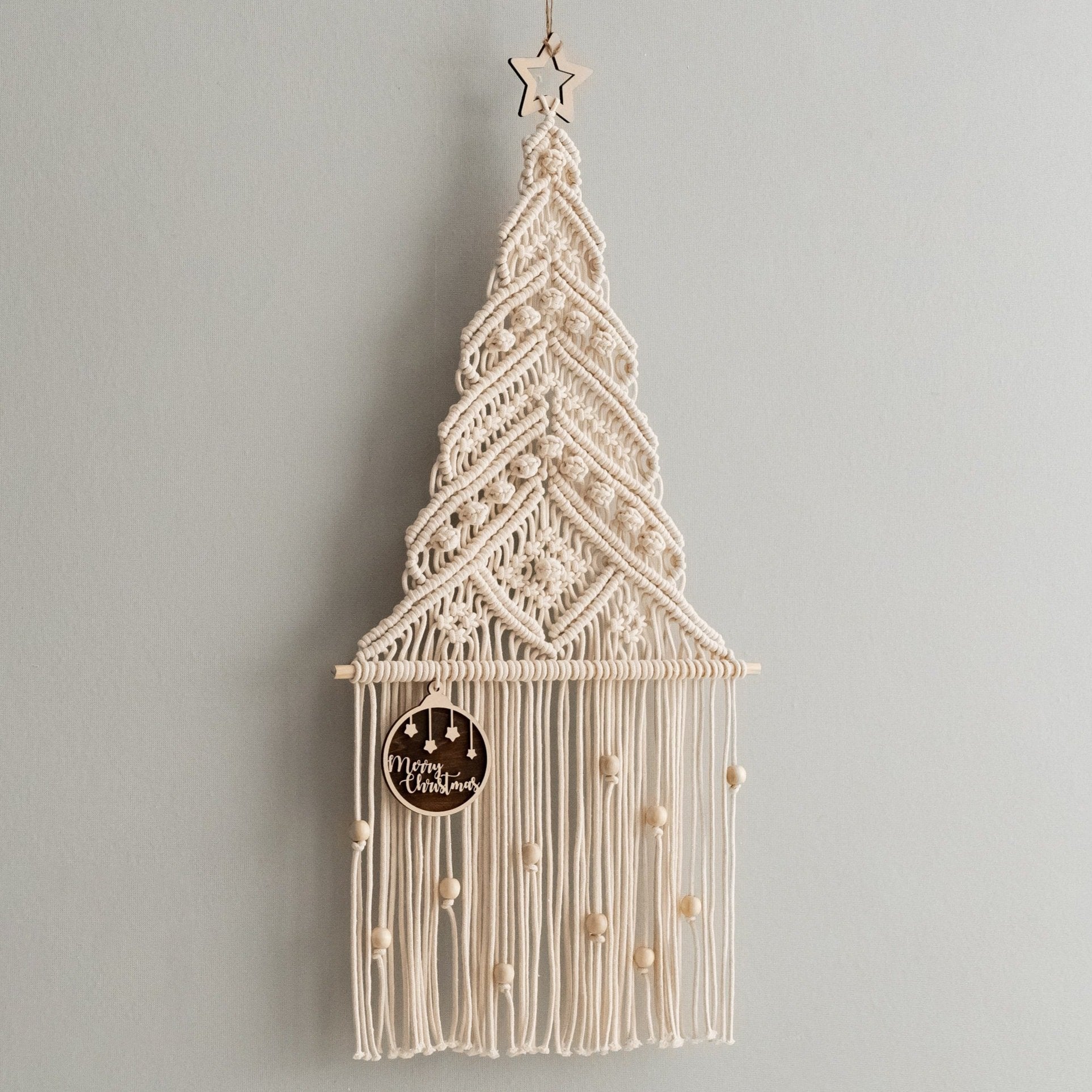 Macrame Christmas Tree – Rustic Boho Wall Hanging Holiday Decor X47