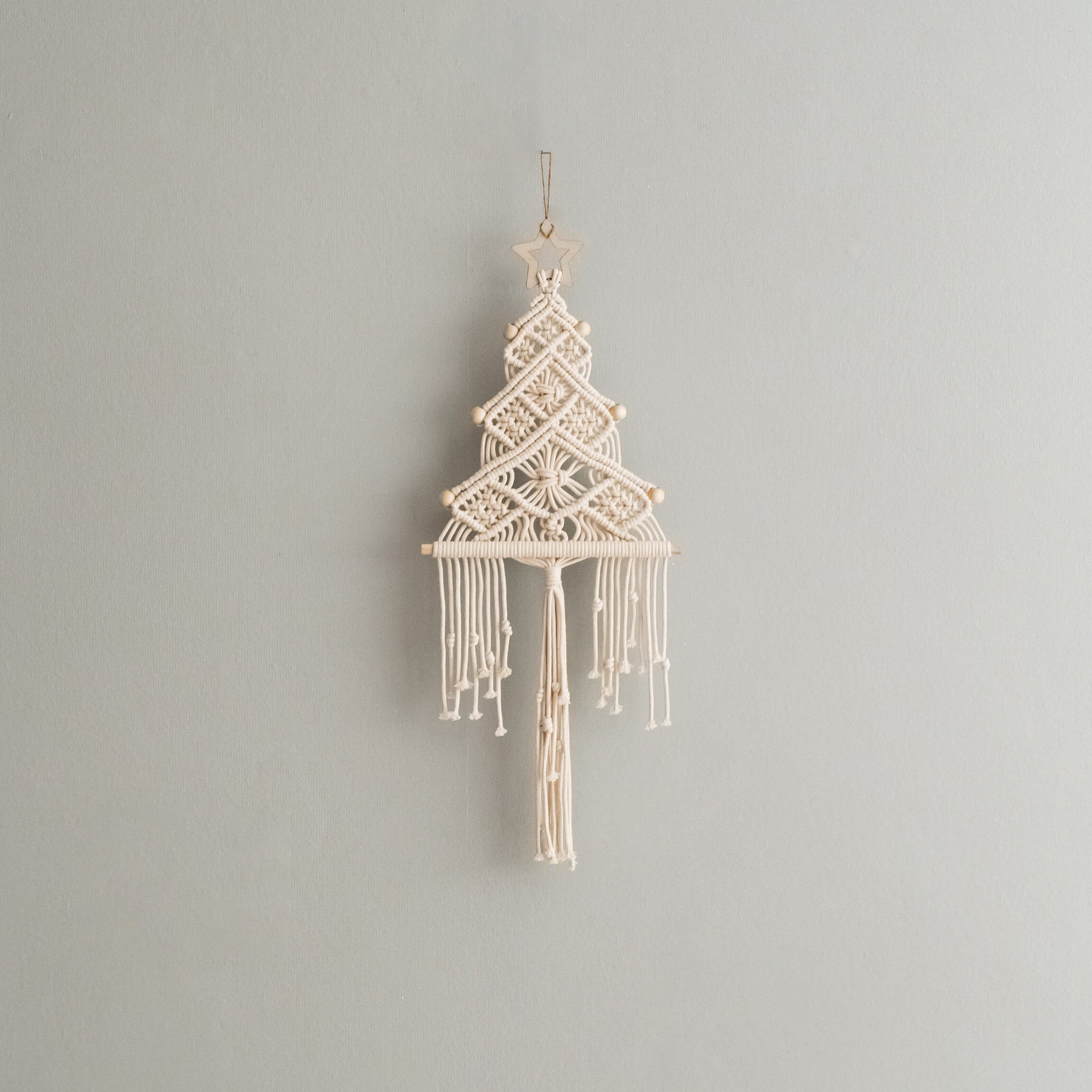 Macrame Christmas Tree Wall Hanging – Boho Holiday Cotton Decor X32