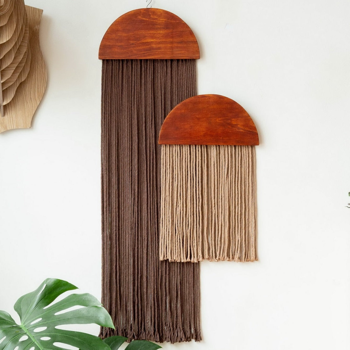 Half Moon Wall Hanging – Boho Cotton Cord Decor in Modern Style W21