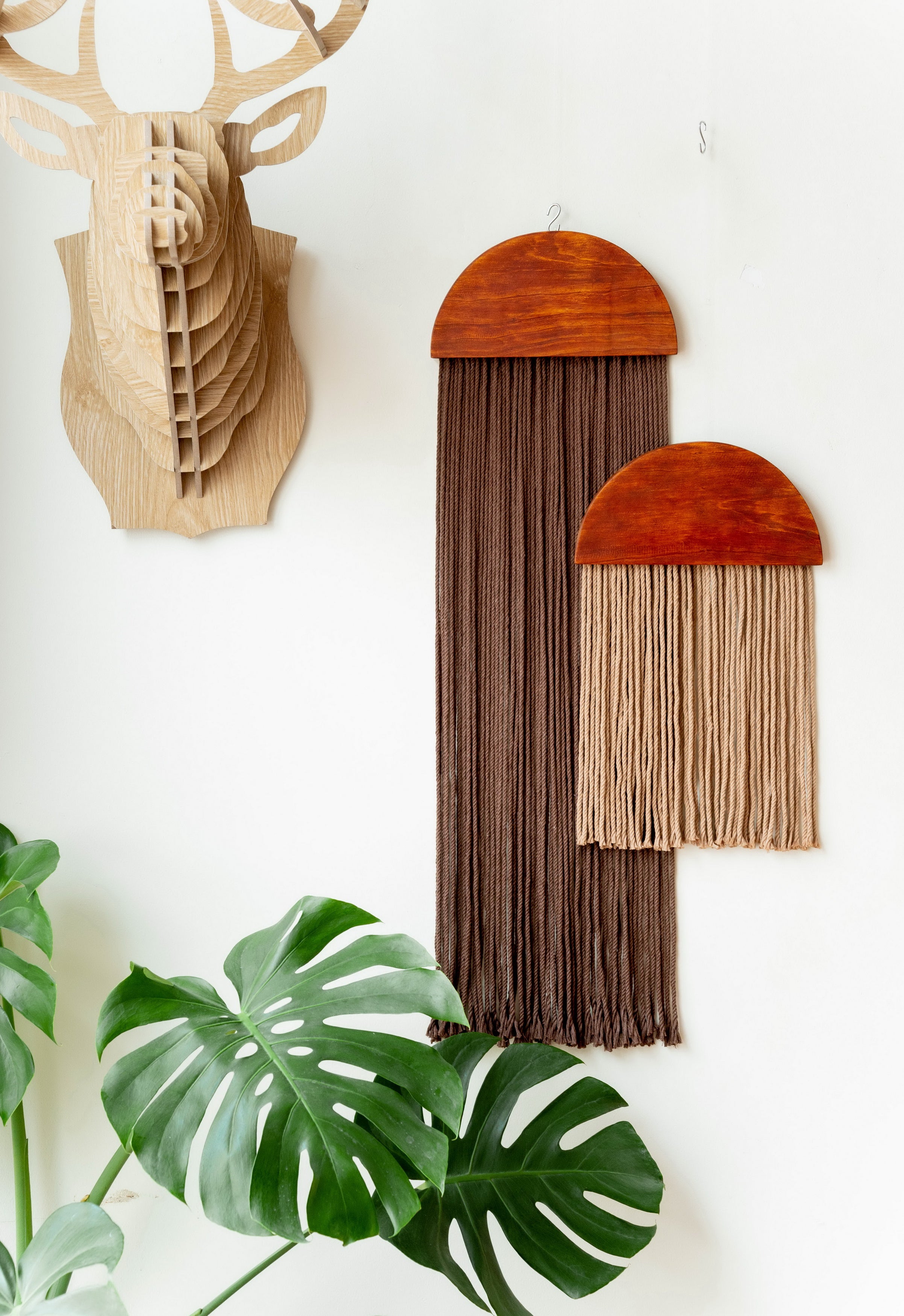 Half Moon Wall Hanging – Boho Cotton Cord Decor in Modern Style W21