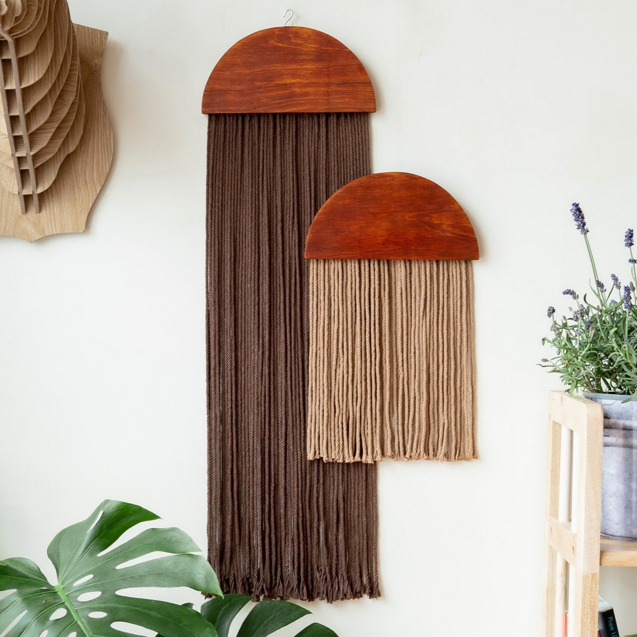 Half Moon Wall Hanging – Boho Cotton Cord Decor in Modern Style W21