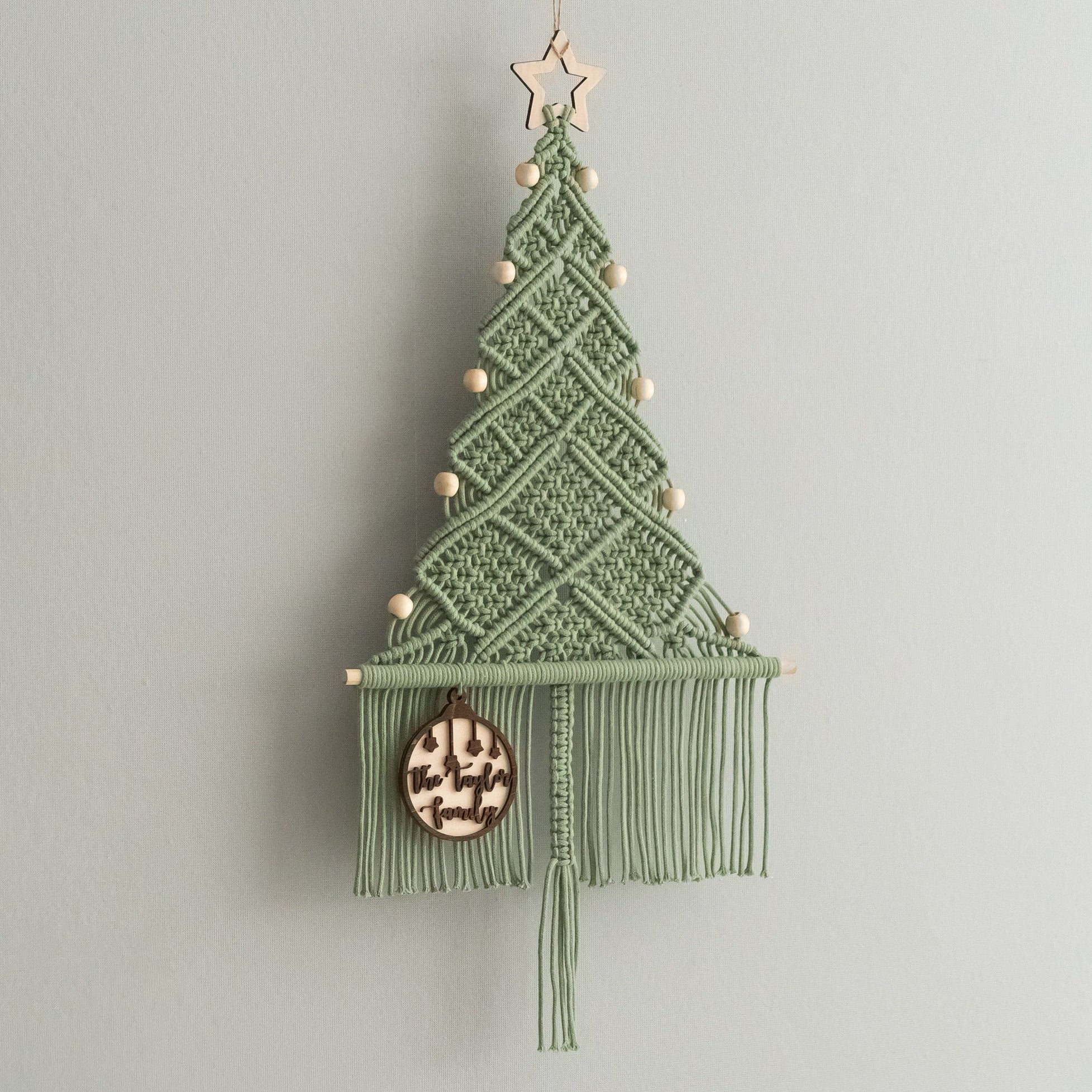 Macrame Christmas Tree Wall Hanging for Boho Christmas Decor X33