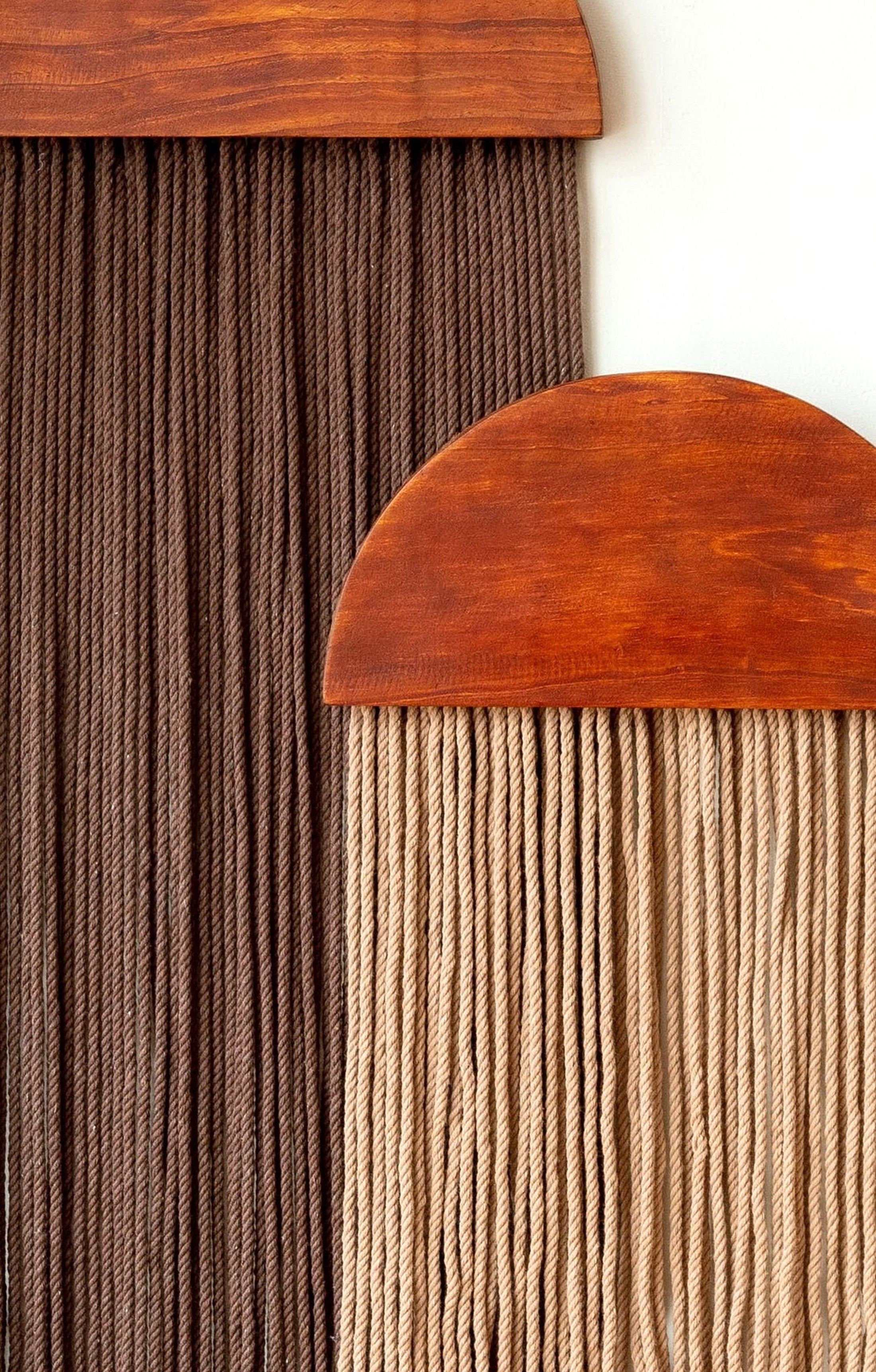 Half Moon Wall Hanging – Boho Cotton Cord Decor in Modern Style W21