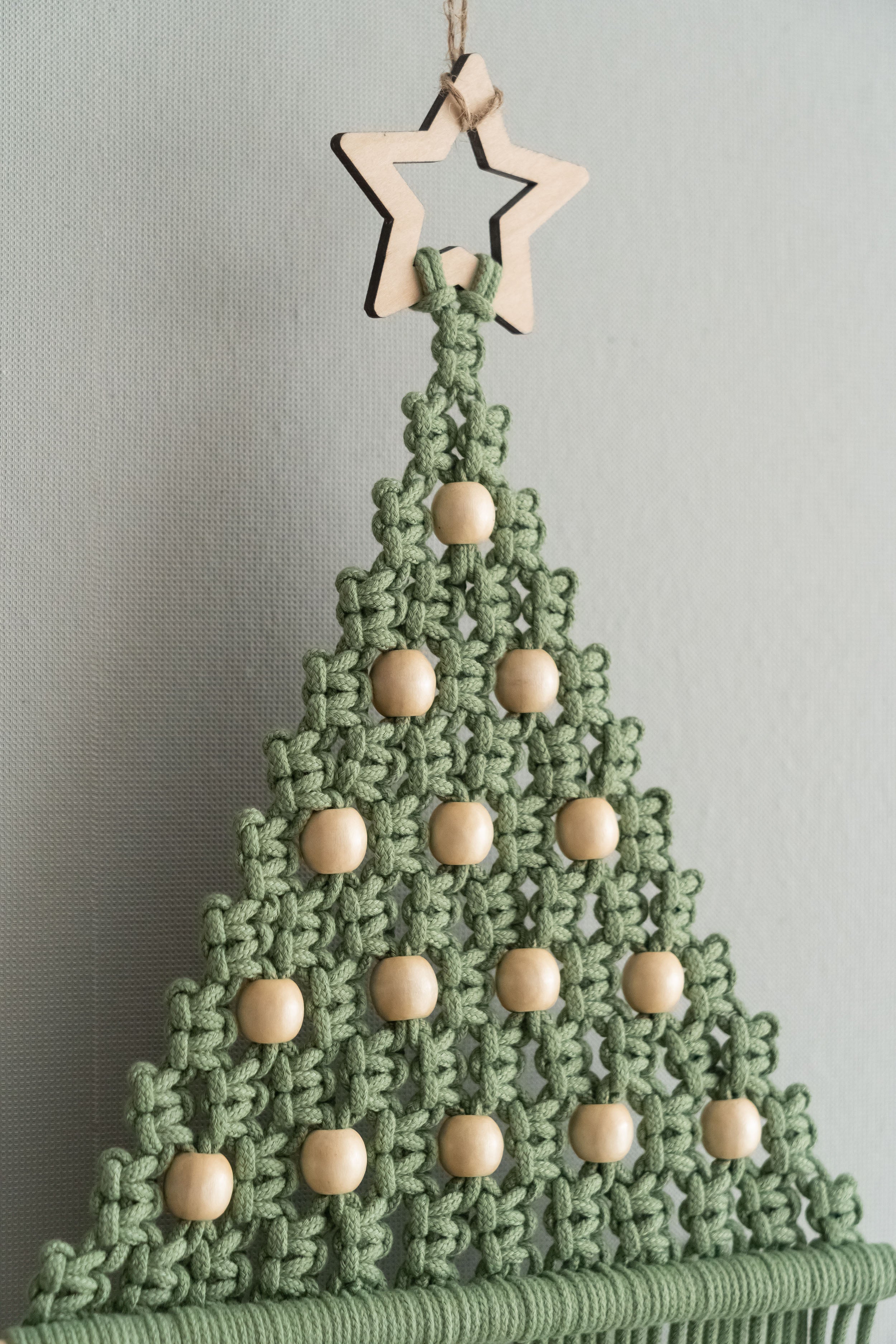 Christmas Macrame Wall Hanging – Cotton DIY Xmas Tree Kit K31