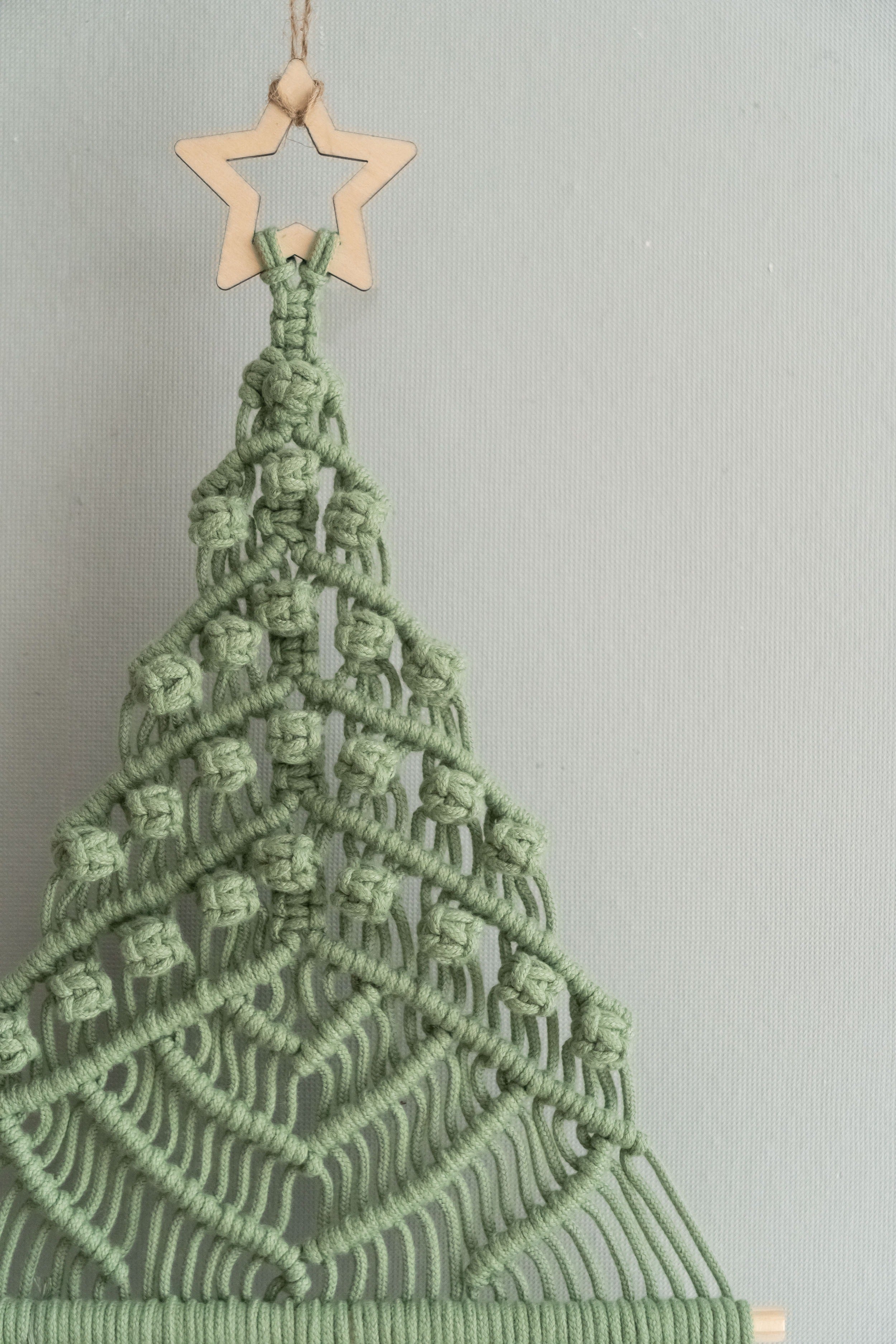 Macrame Christmas Tree Wall Hanging for Christmas Wall Decor X61
