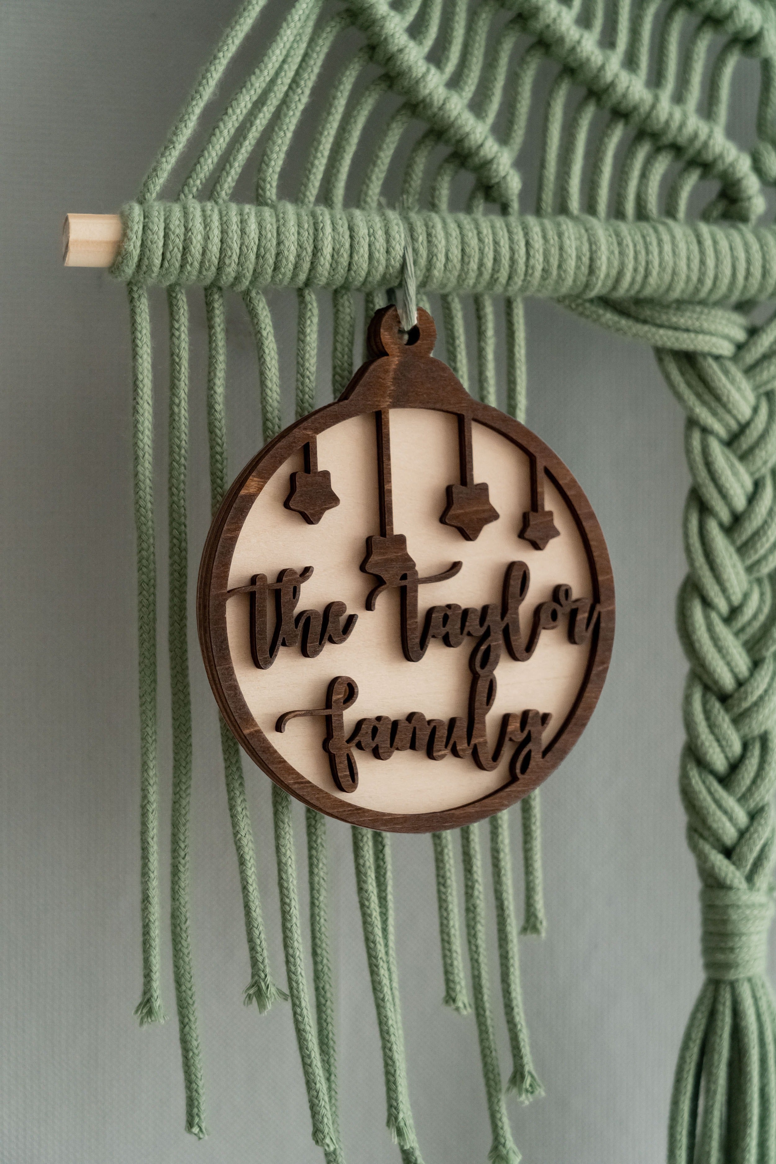 Braided Macrame Christmas Tree – Personalized Boho Wall Hanging X61