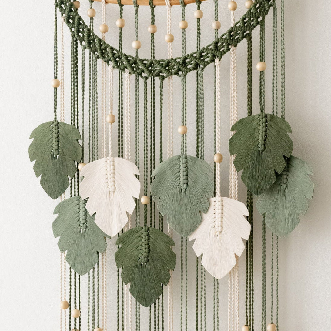 Macrame Wall Hanging Easy – Raindrop Leaf Decor L22