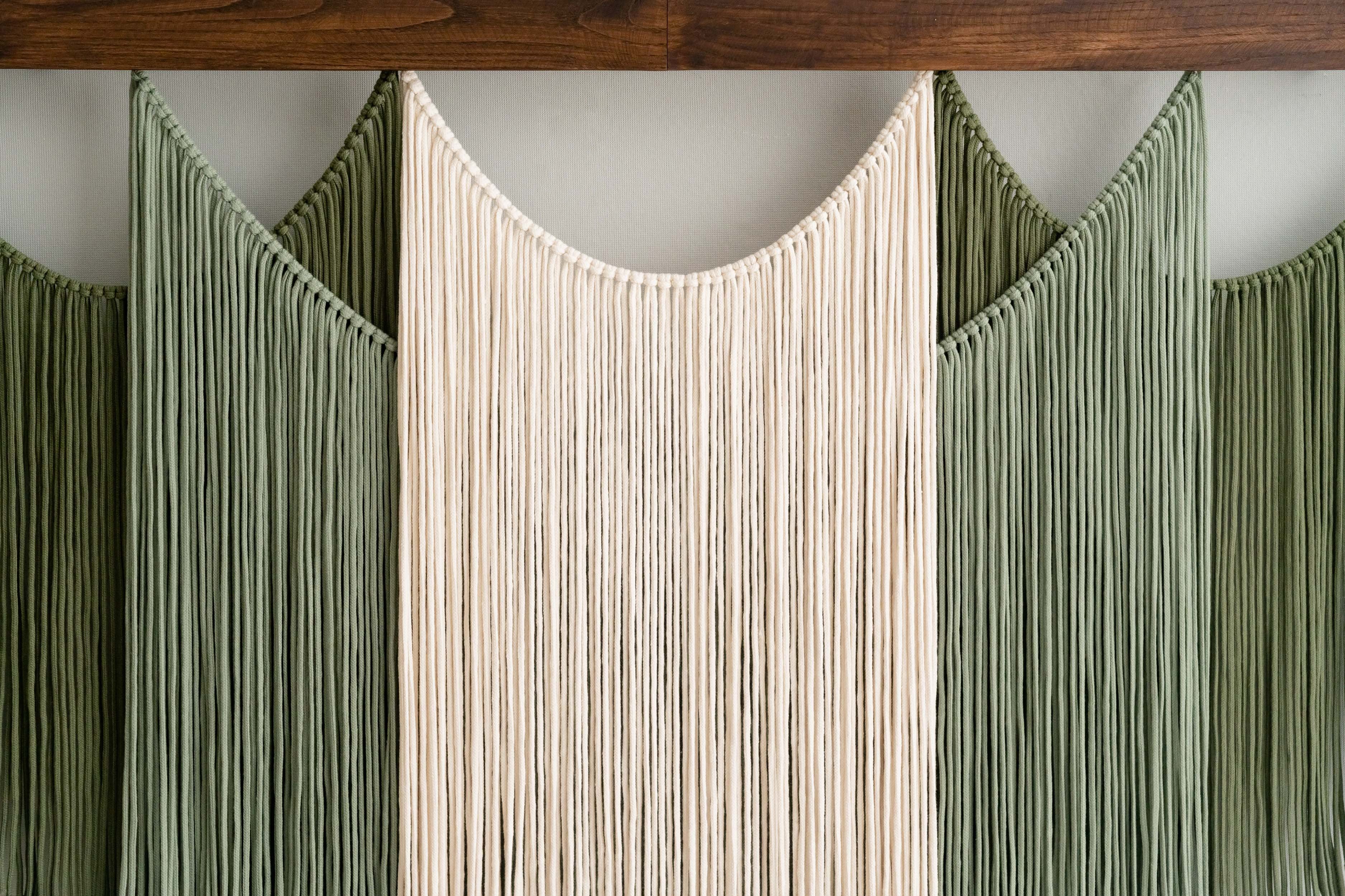 Bohemian Macrame Wall Hanging – Soft Layers Fiber Wall Art Decor V29