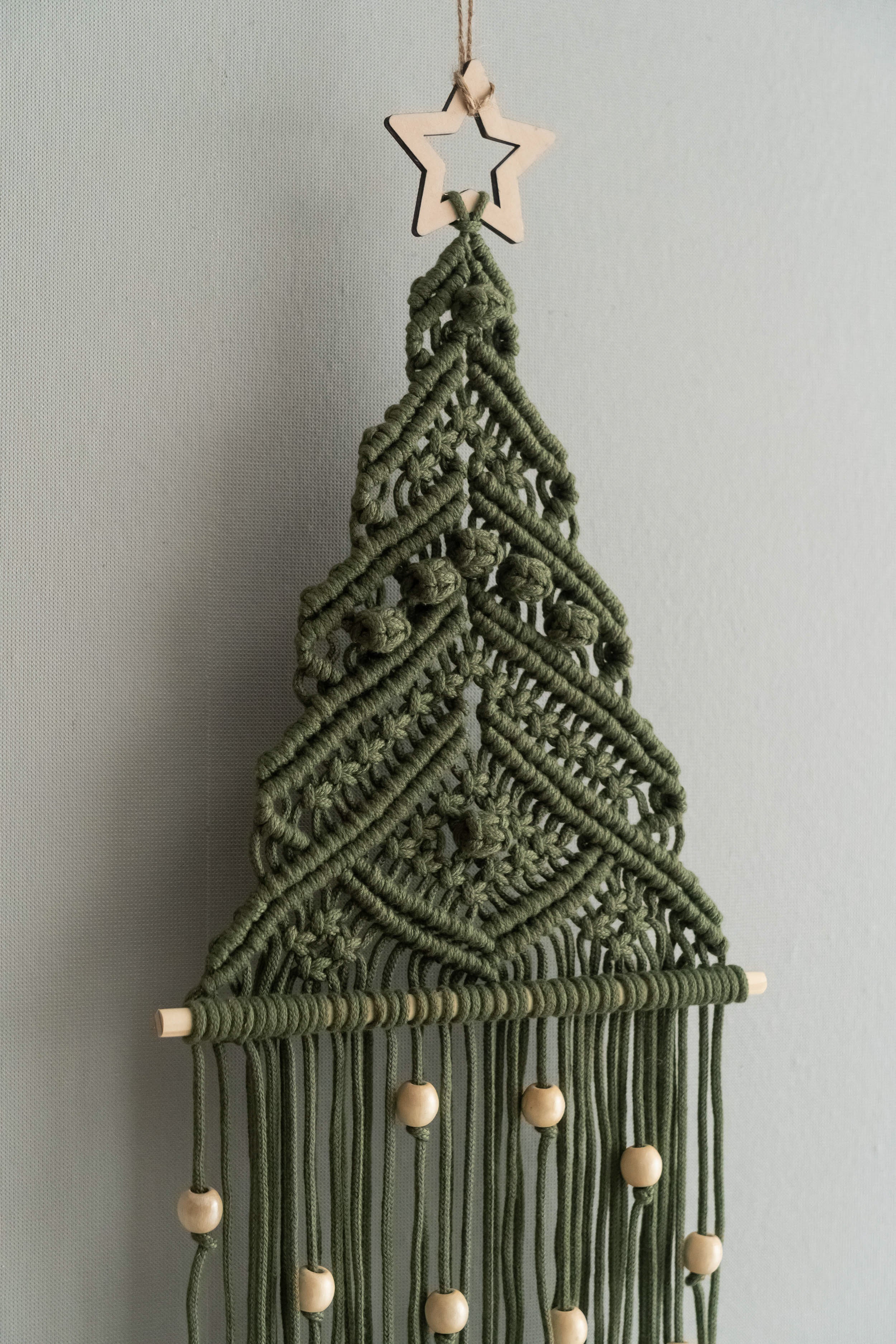 DIY Christmas Decorations – Cotton Cord Macrame Christmas Tree Kit K57