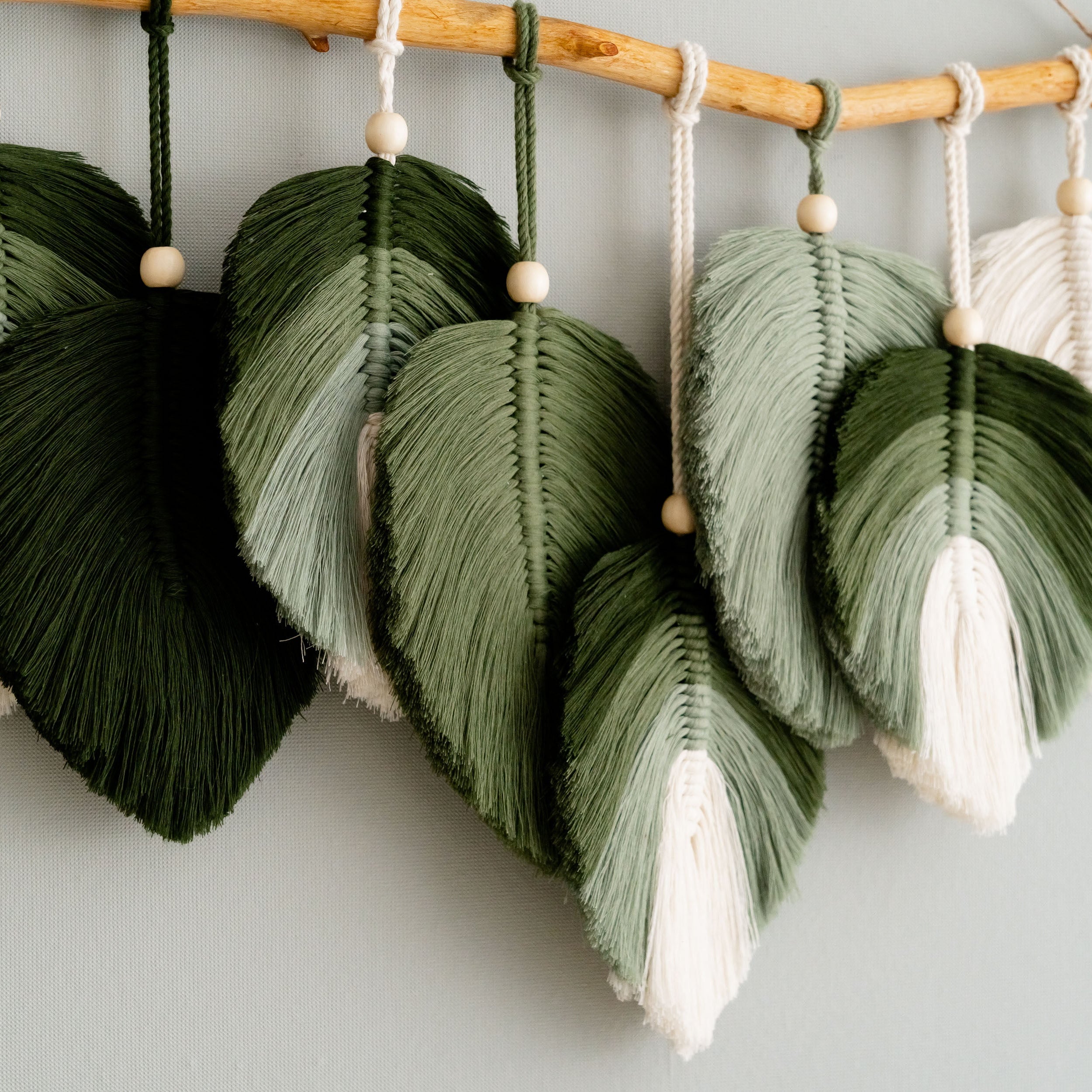 Macrame Wall Hanging - Cotton Rope Leaf Decor L43
