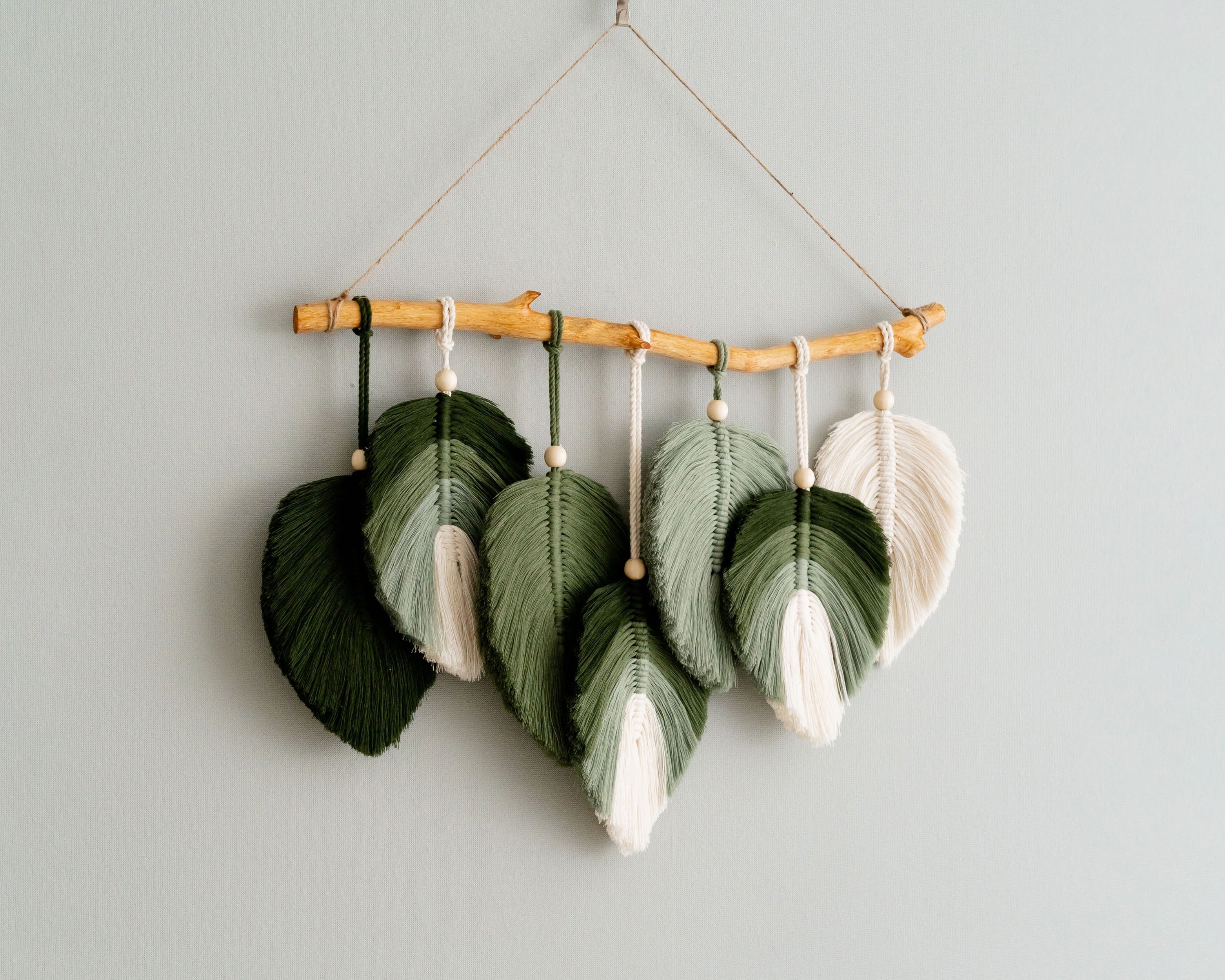Macrame Wall Hanging - Cotton Rope Leaf Decor L43