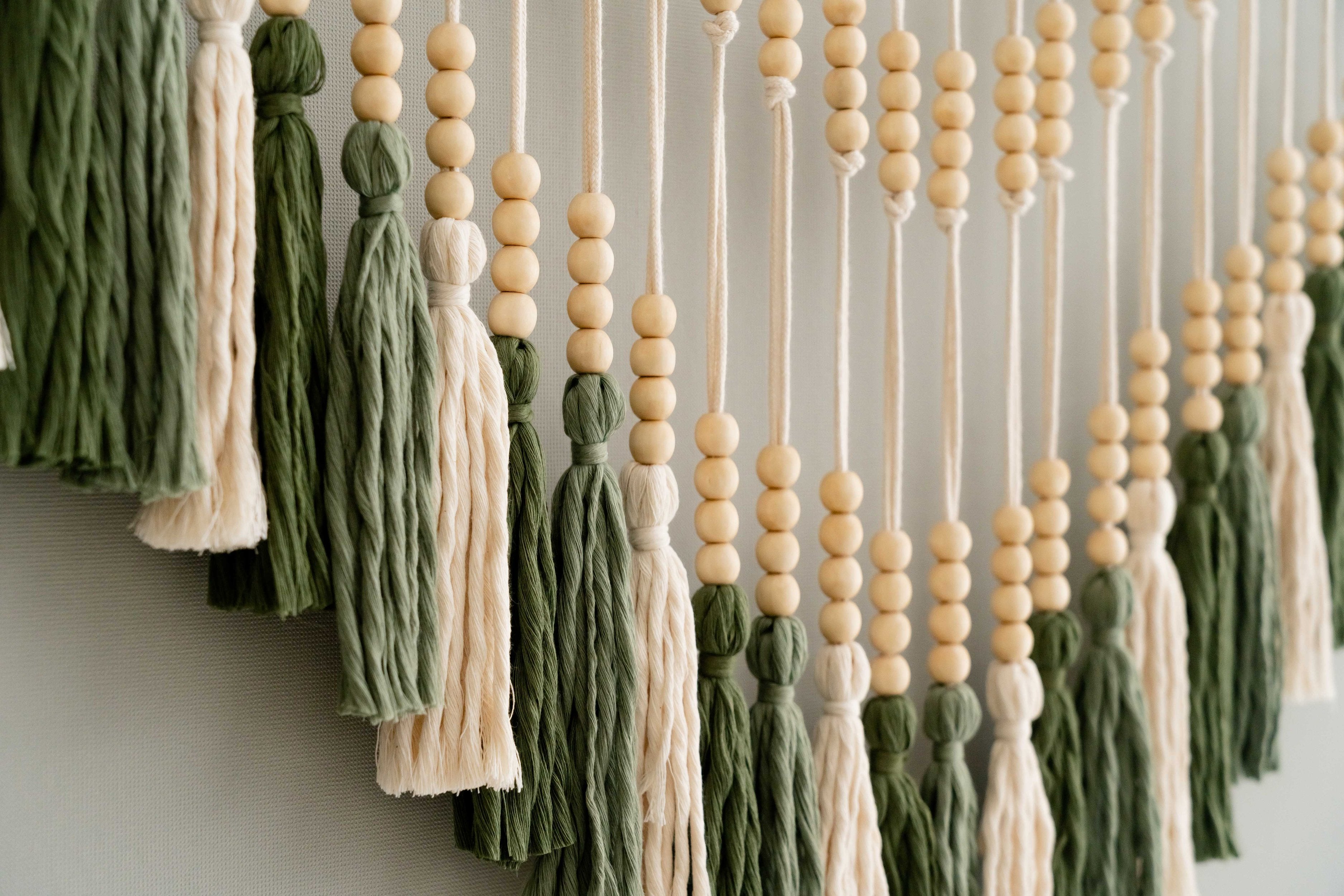 Boho Macrame Cotton Tassel Wall Art - Music Pattern Jellyfish V55