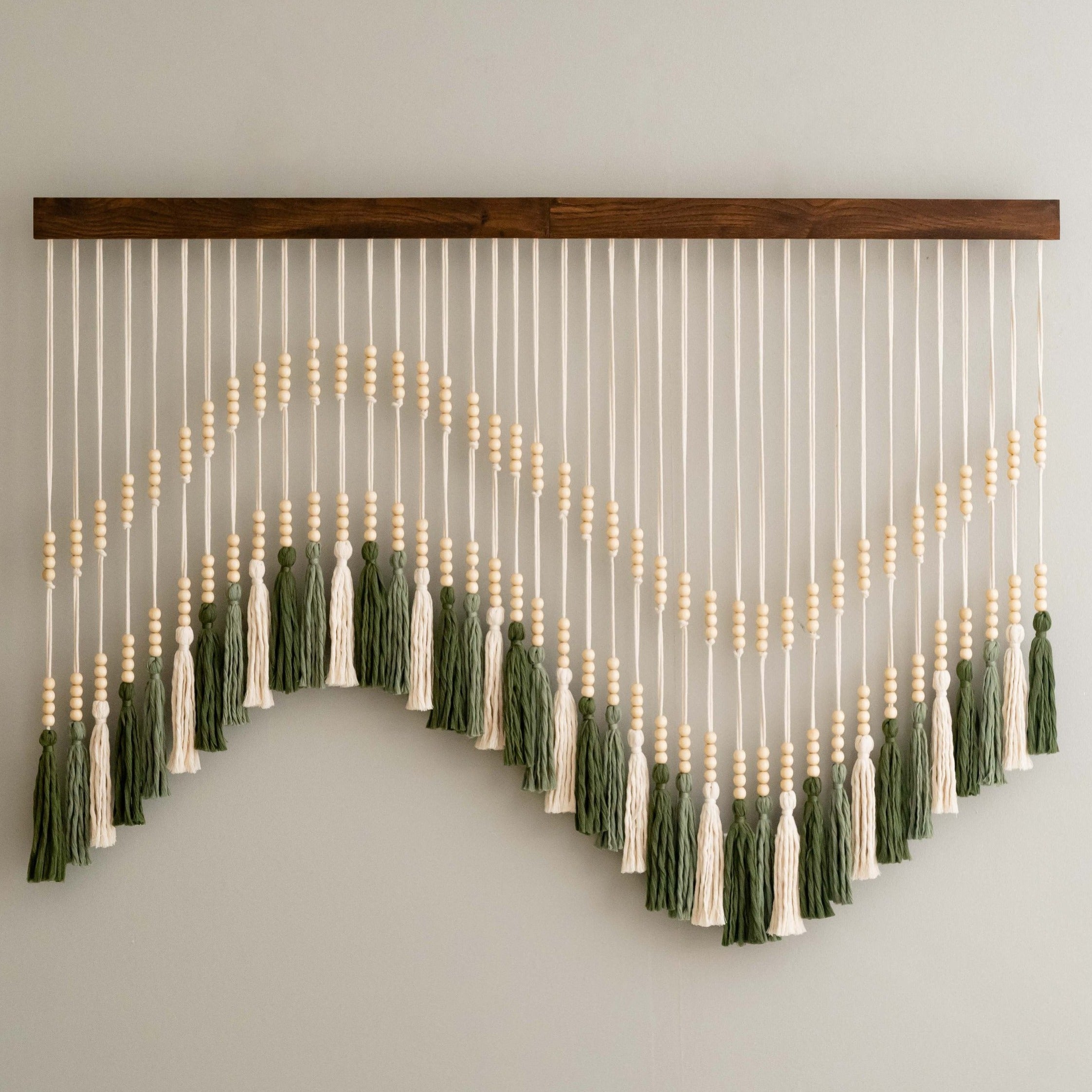 Boho Macrame Cotton Tassel Wall Art - Music Pattern Jellyfish V55