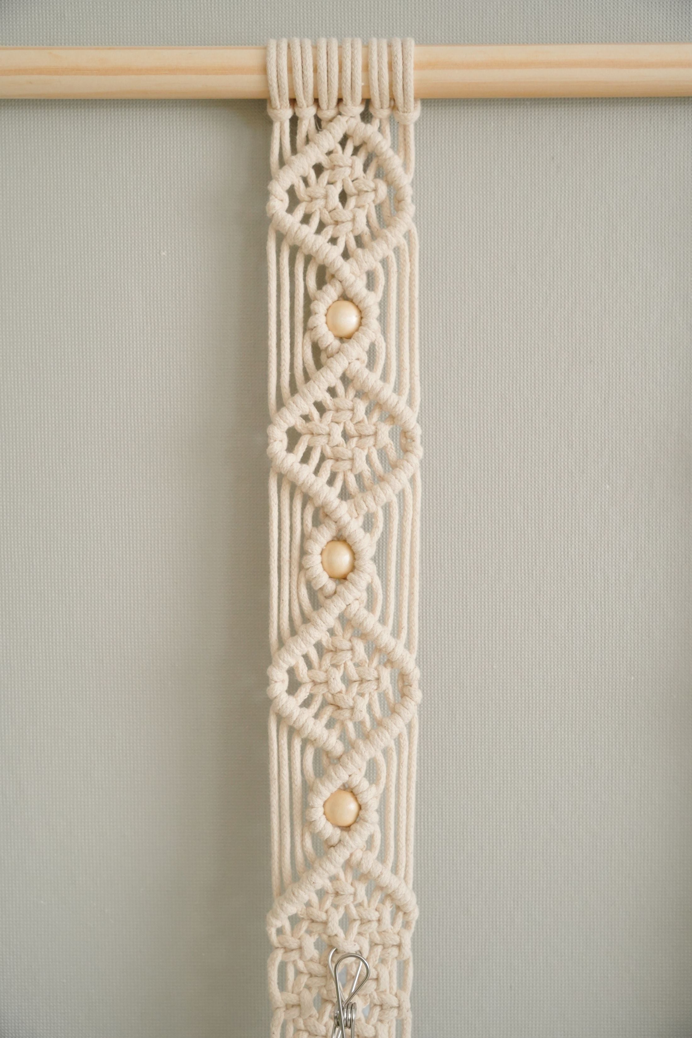 Macrame Hat Holder – Hanging Baseball Cap Organizer for Wall I21