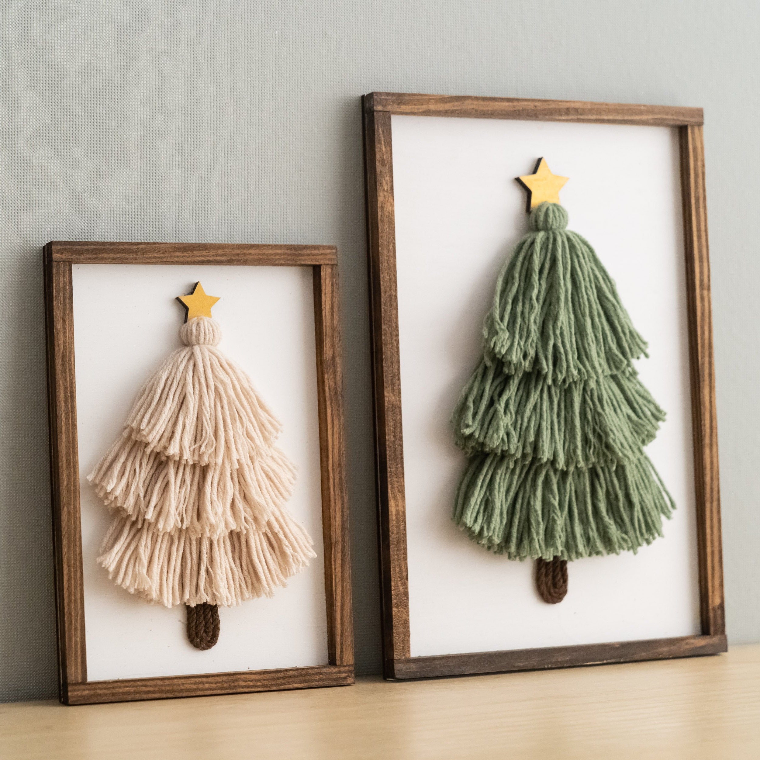 Macrame Snowflakes Ornament macrame cord for Christmas wall decor V23