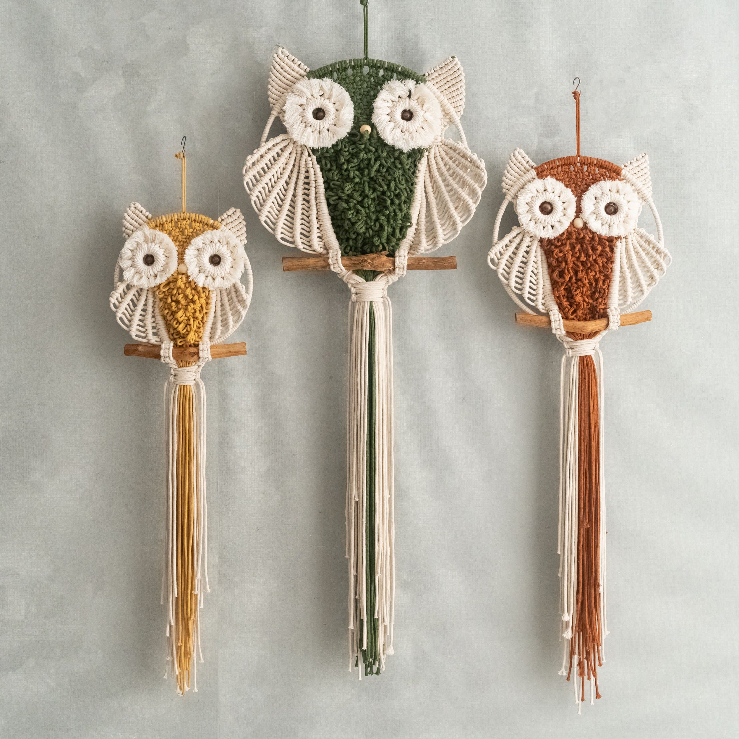 Macrame Owl Wall Hanging Decor for Boho Nursery Decor U34