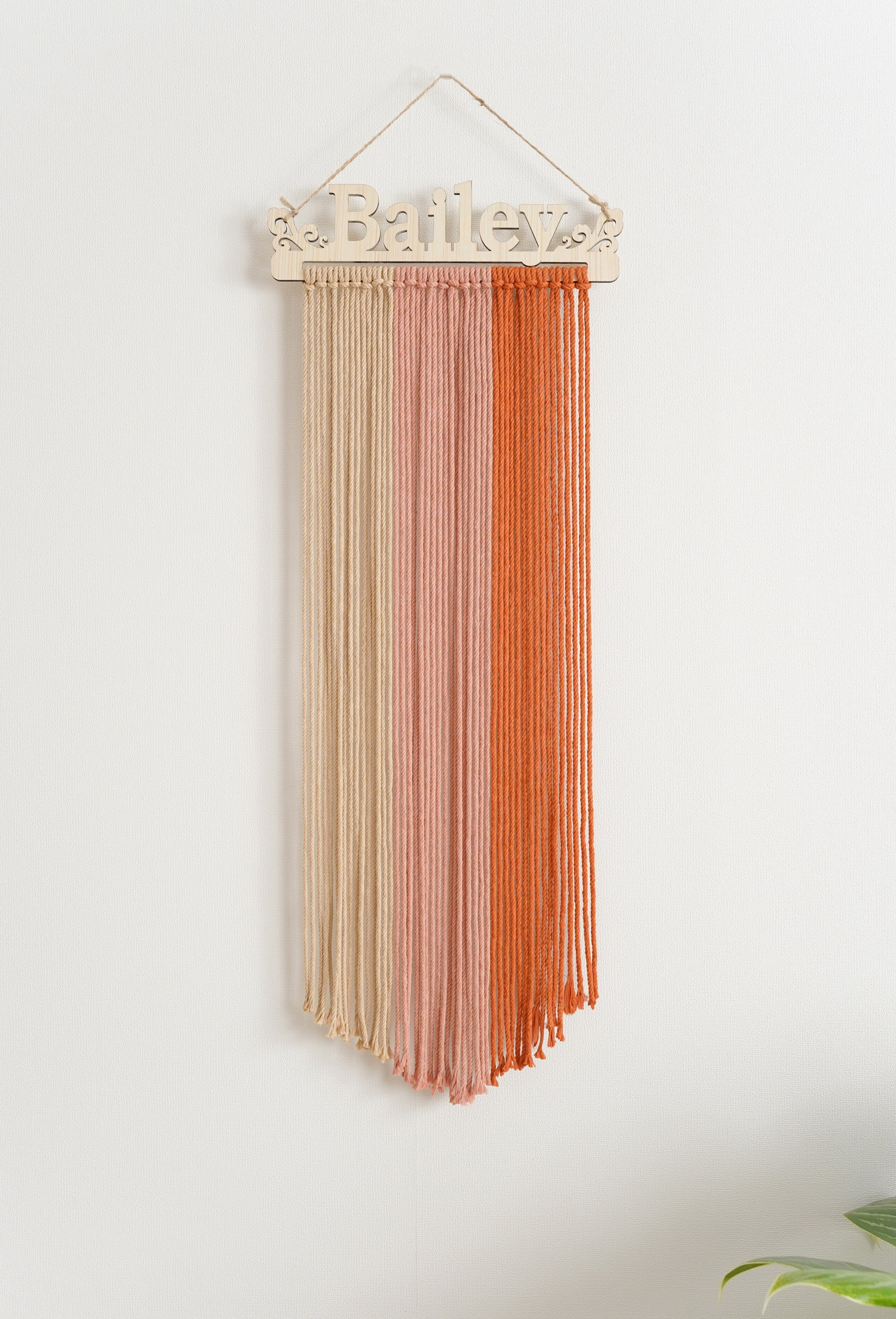 Personalized Name Sign Macrame Wall Hanging for Unique Wall Decor