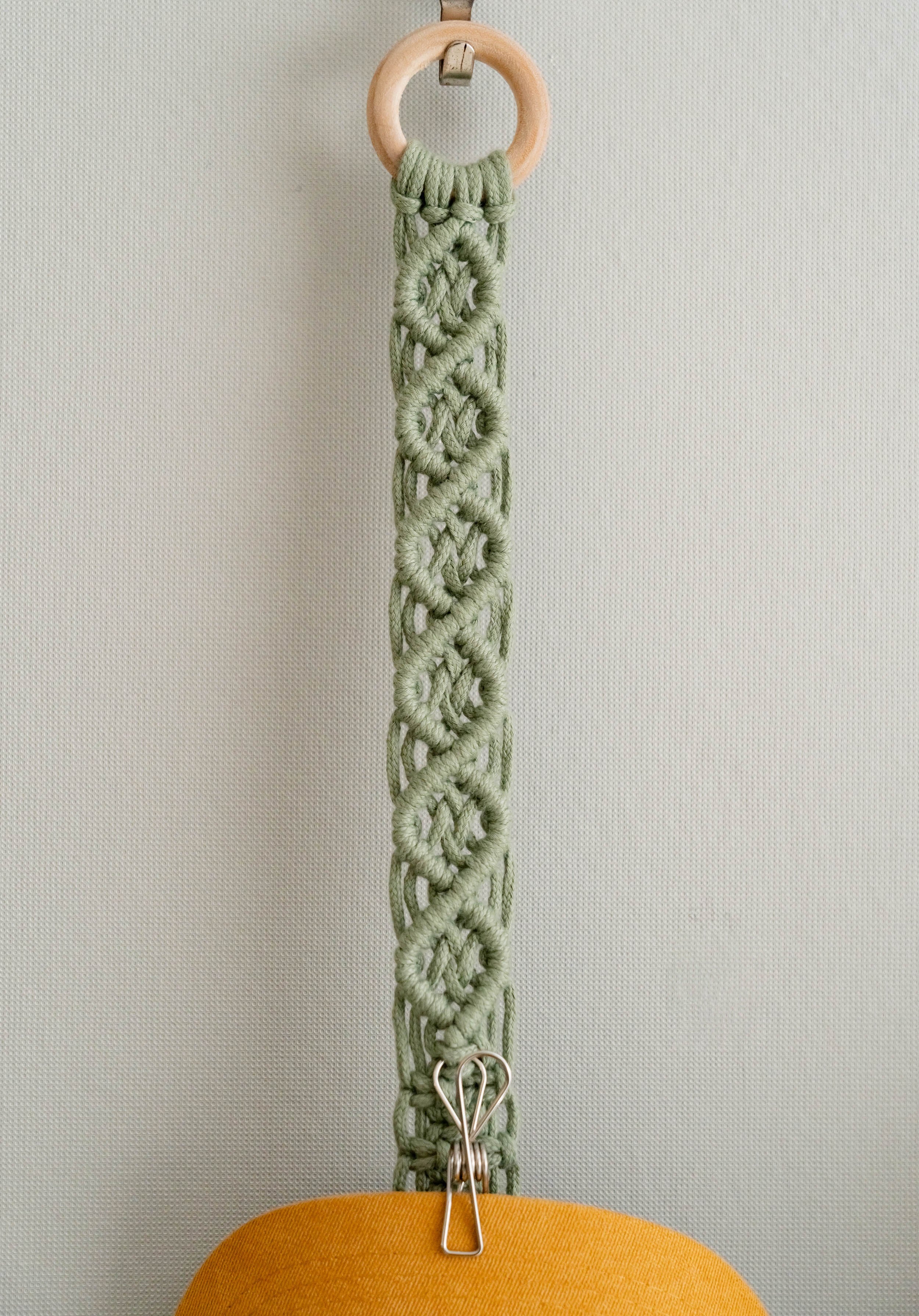 Macrame Cap Holder Strap – Wall Organizer for Baseball Hats I49