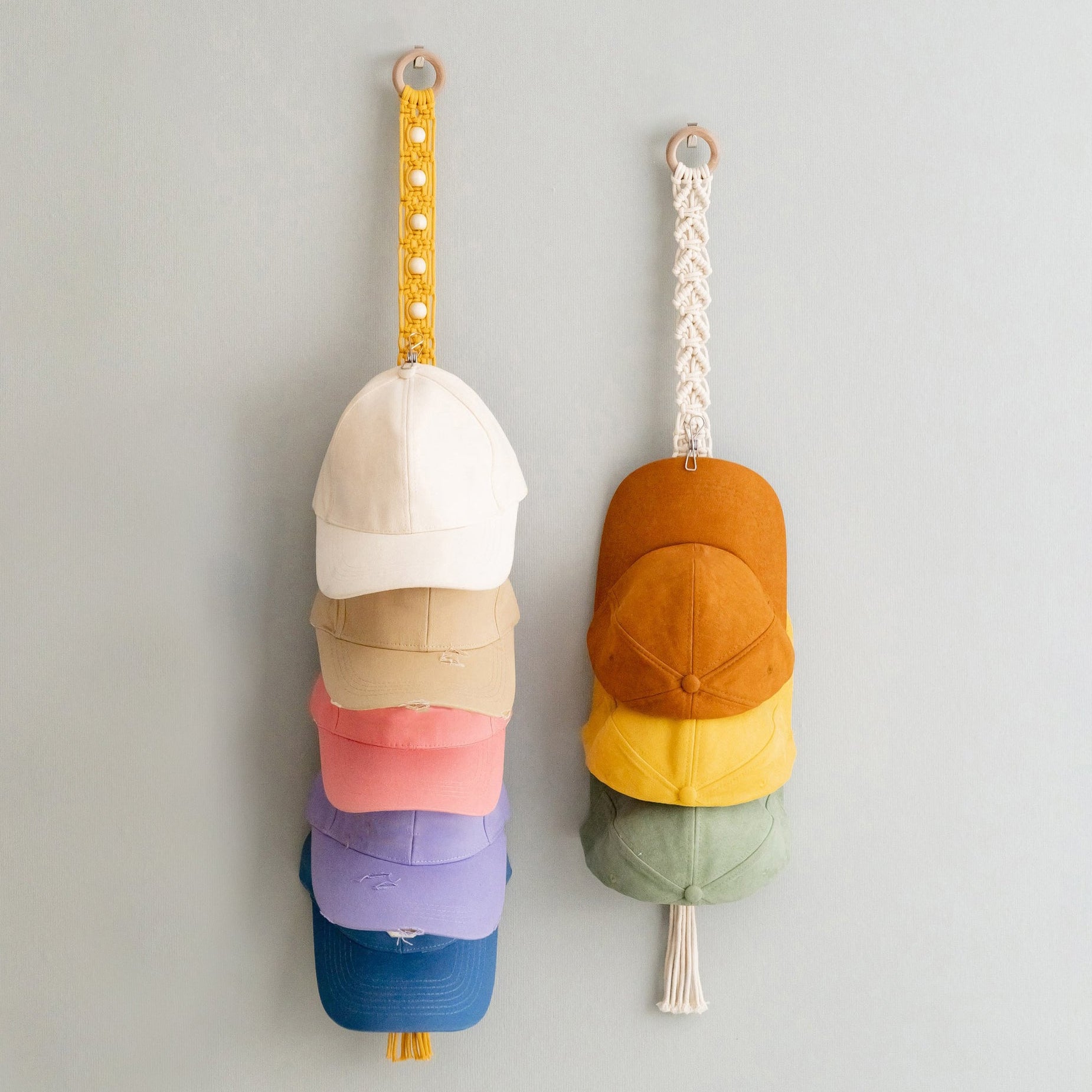 Macrame Cap Hanger macrame cord for Cap Hanger Wall Decor I49