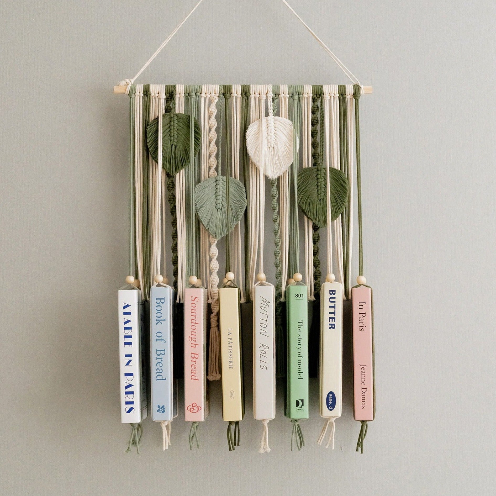 Macrame Book Holder Macrame for Wall Book Storage and Boho Decor I62