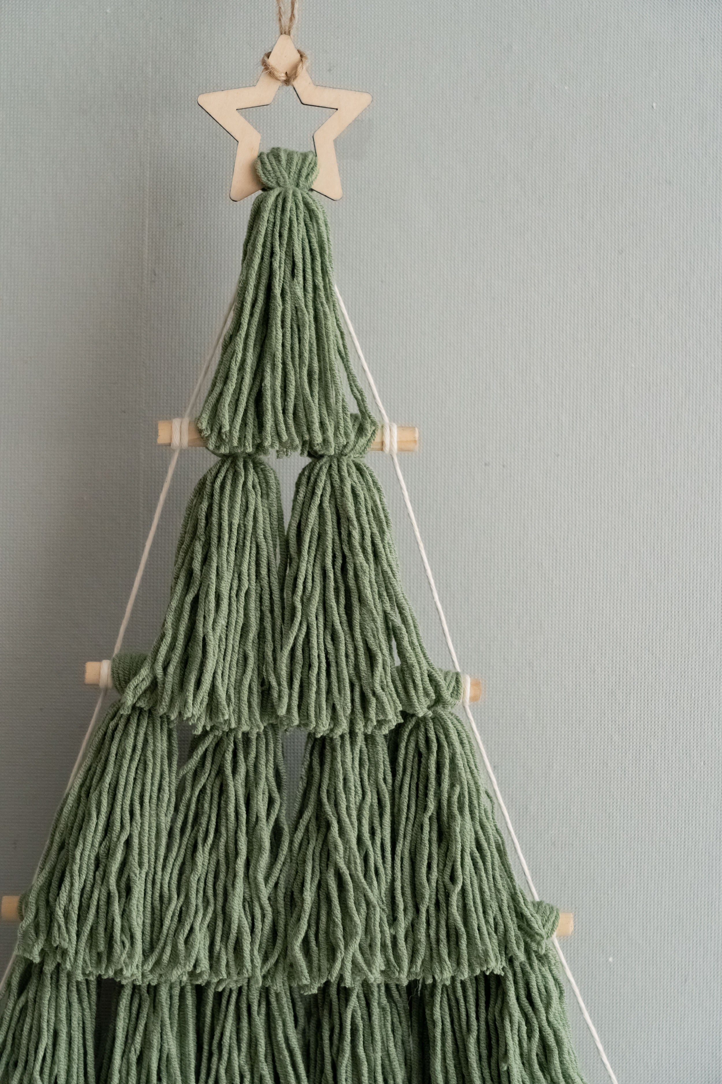 Macrame Yarn Christmas Tree – Boho Wall Hanging Holiday Decor X67