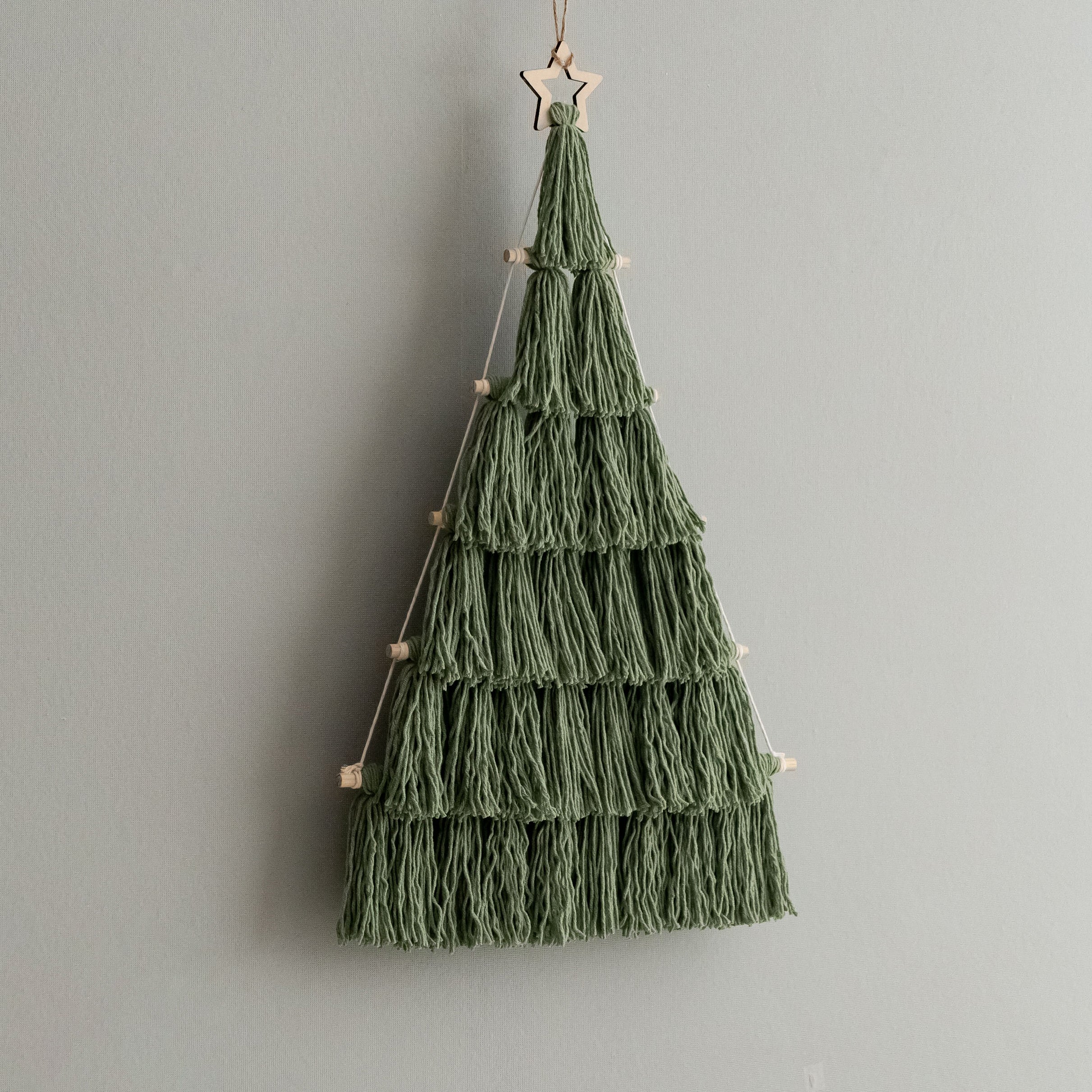 Macrame Yarn Christmas Tree – Boho Wall Hanging Holiday Decor X67