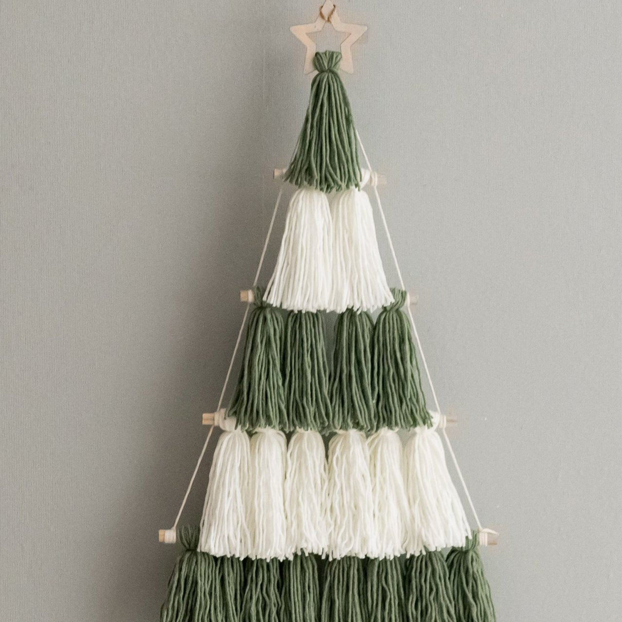 Macrame Yarn Christmas Tree – Boho Wall Hanging Holiday Decor X67