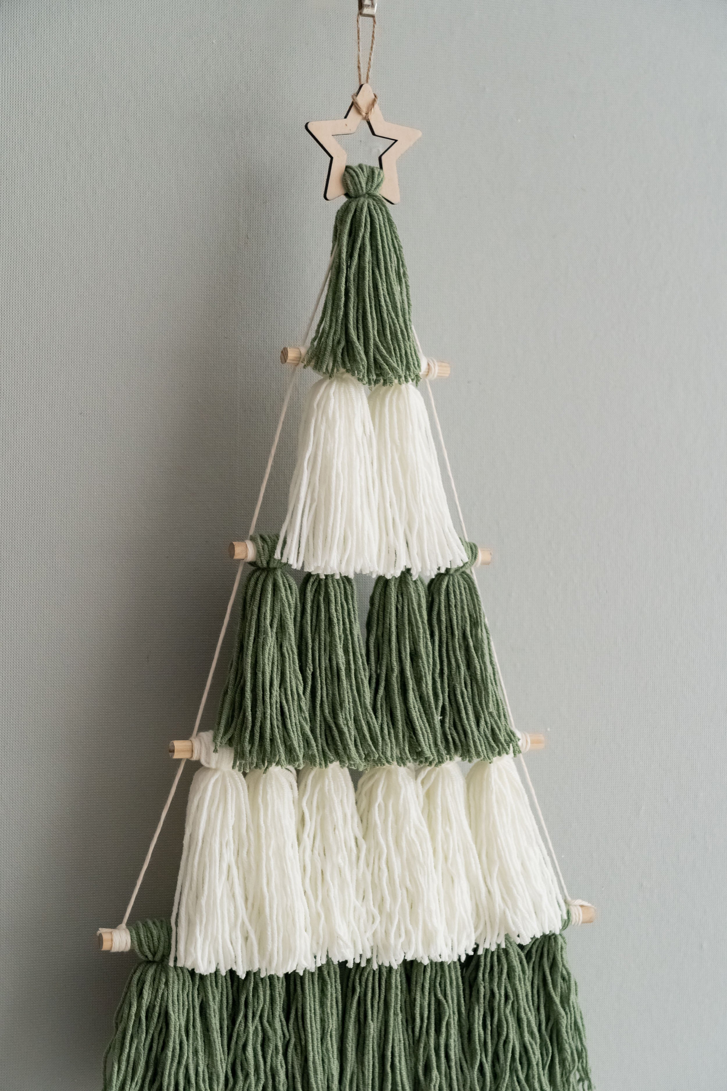 Macrame Yarn Christmas Tree – Boho Wall Hanging Holiday Decor X67
