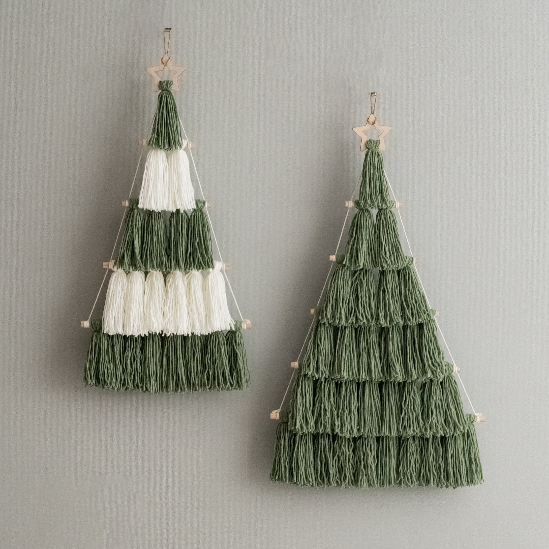 Macrame Yarn Christmas Tree – Boho Wall Hanging Holiday Decor X67