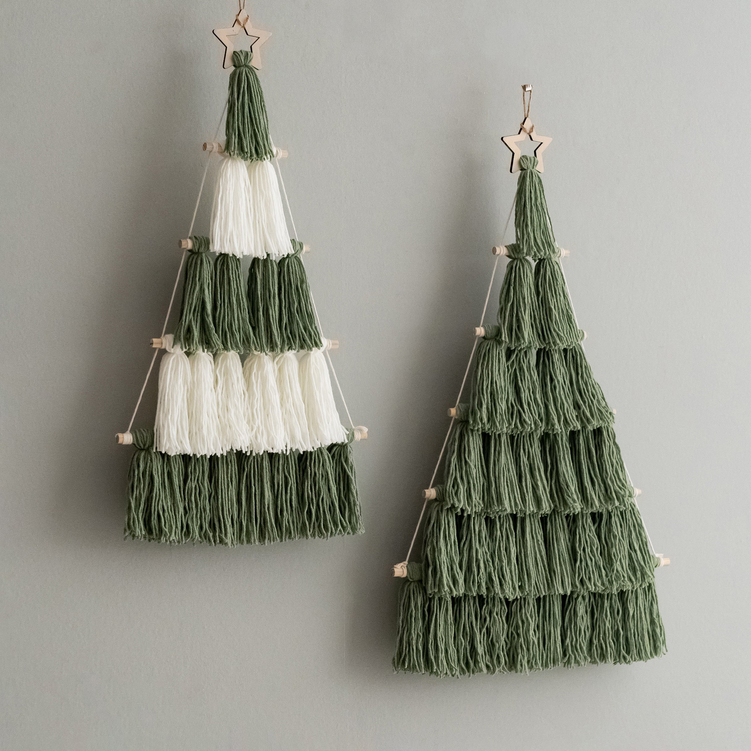 Macrame Yarn Christmas Tree – Boho Wall Hanging Holiday Decor X67