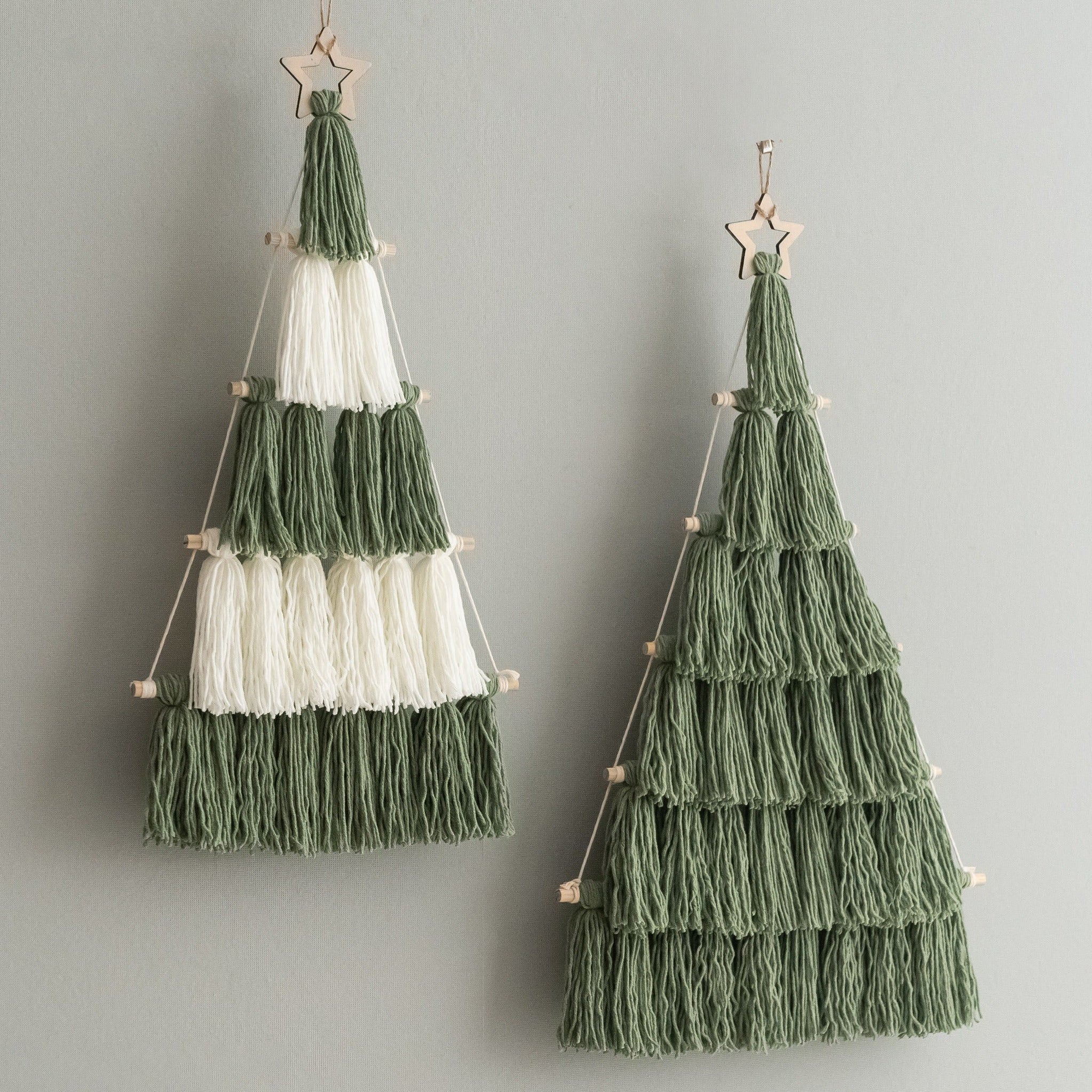 Macrame Yarn Christmas Tree – Boho Wall Hanging Holiday Decor X67