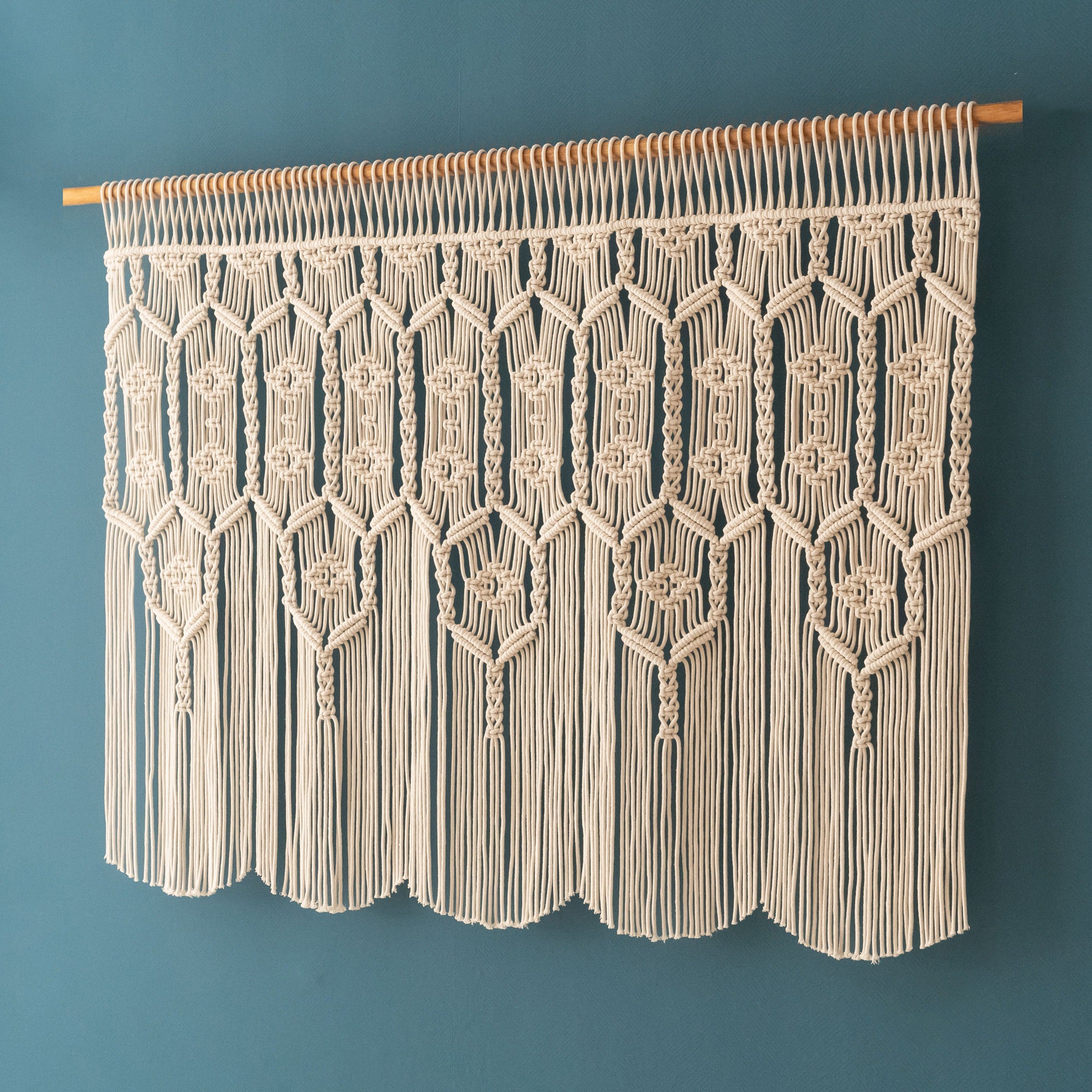 Macrame Curtain – Cotton Rope Boho Wall Hanging for Home Decor C31