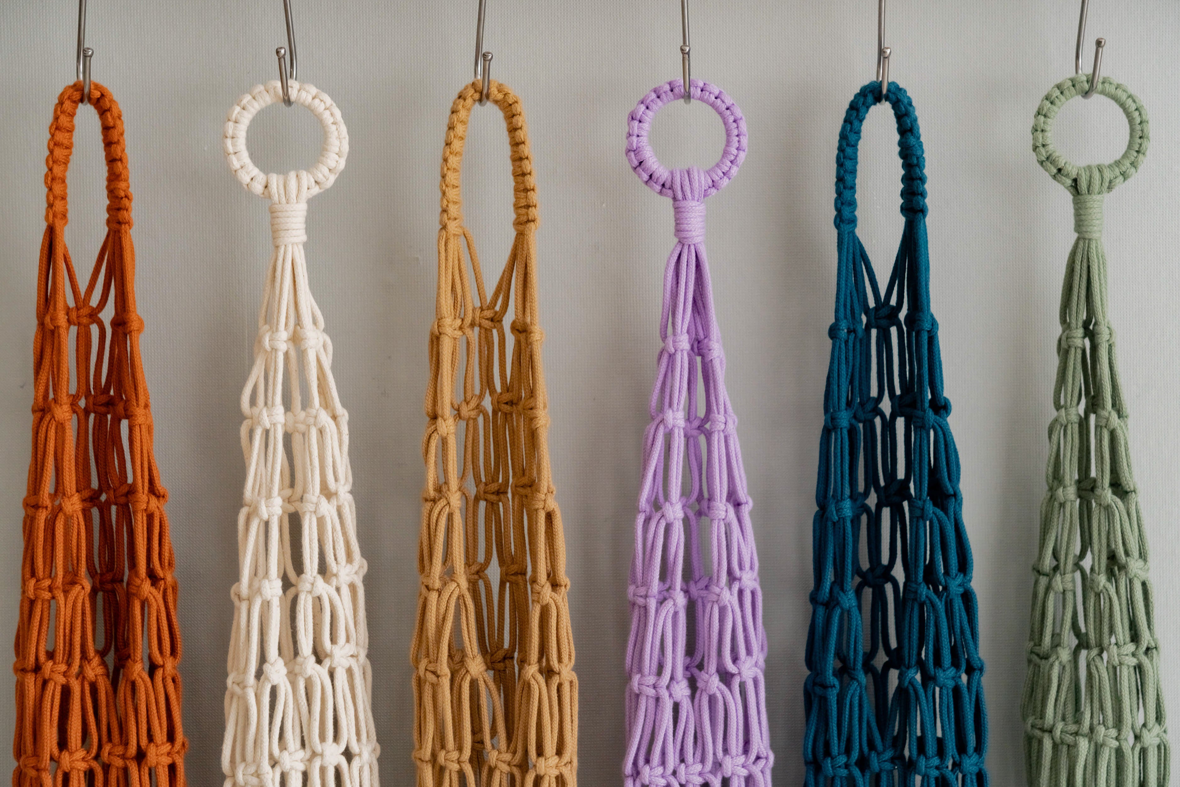 Macrame Vegetable Hanging Basket – Kitchen Produce Holder I17
