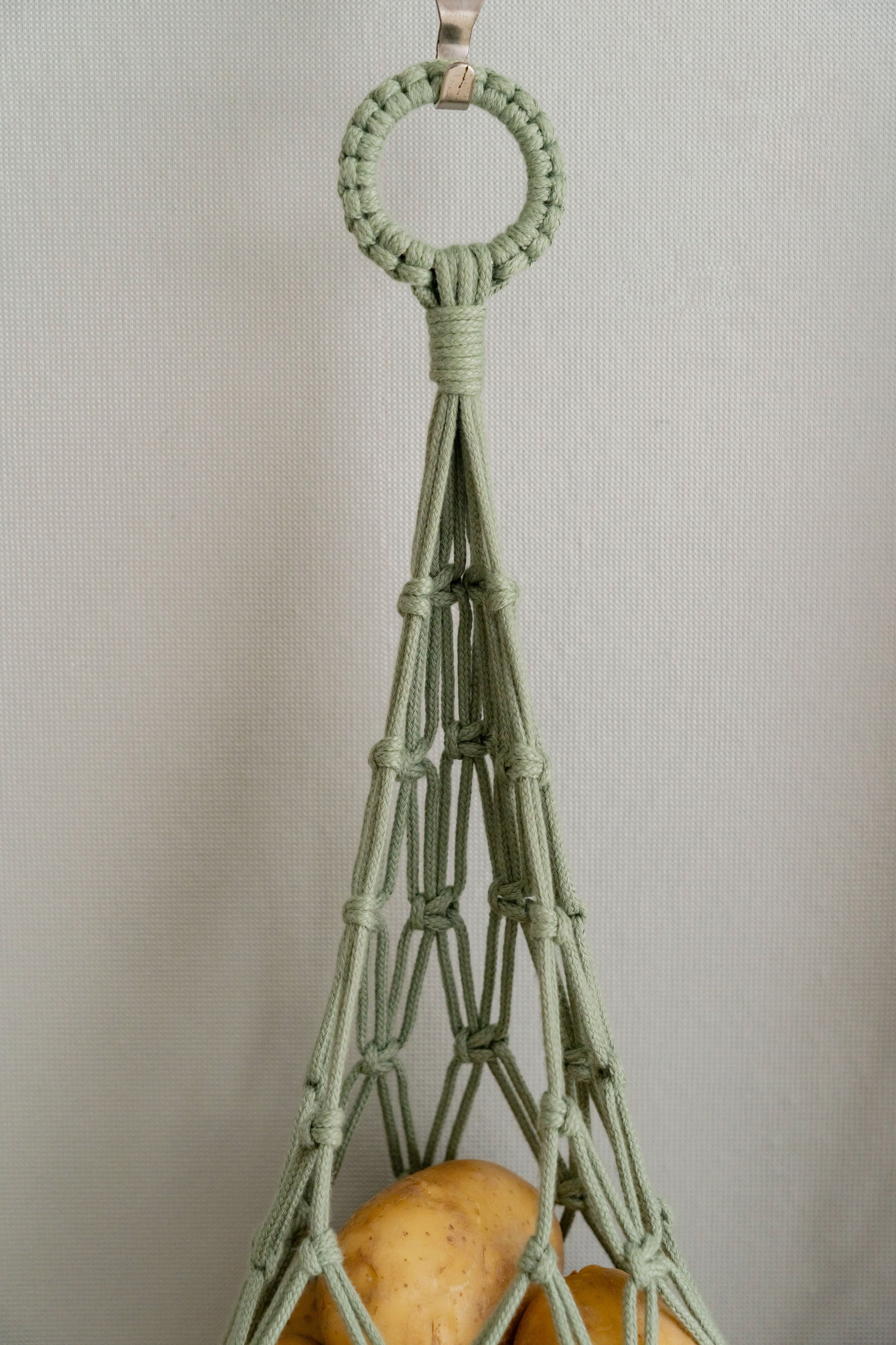 Macrame Vegetable Hanging Basket – Kitchen Produce Holder I17
