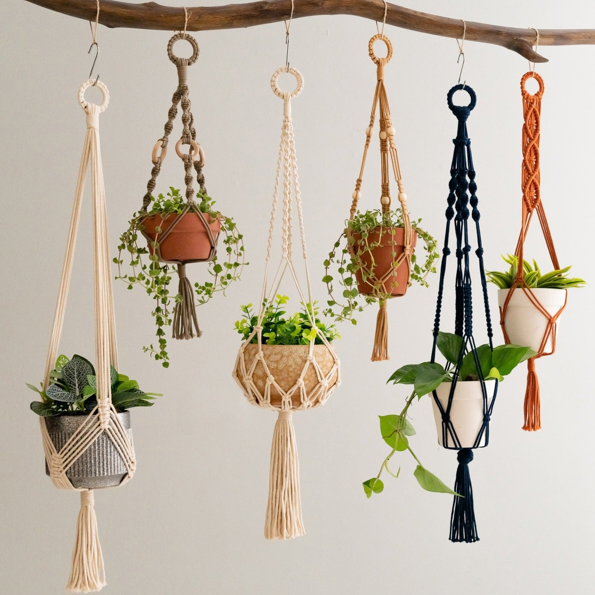 Tail Macrame Plant Hanger – Cotton Rope Long Tassel Holder I68