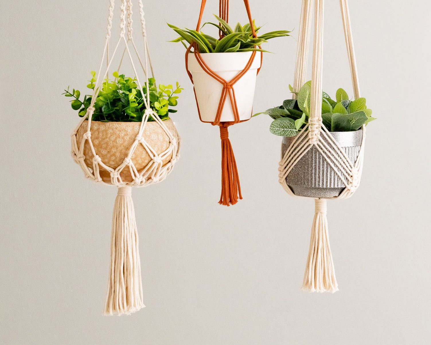 Tail Macrame Plant Hanger – Cotton Rope Long Tassel Holder I68