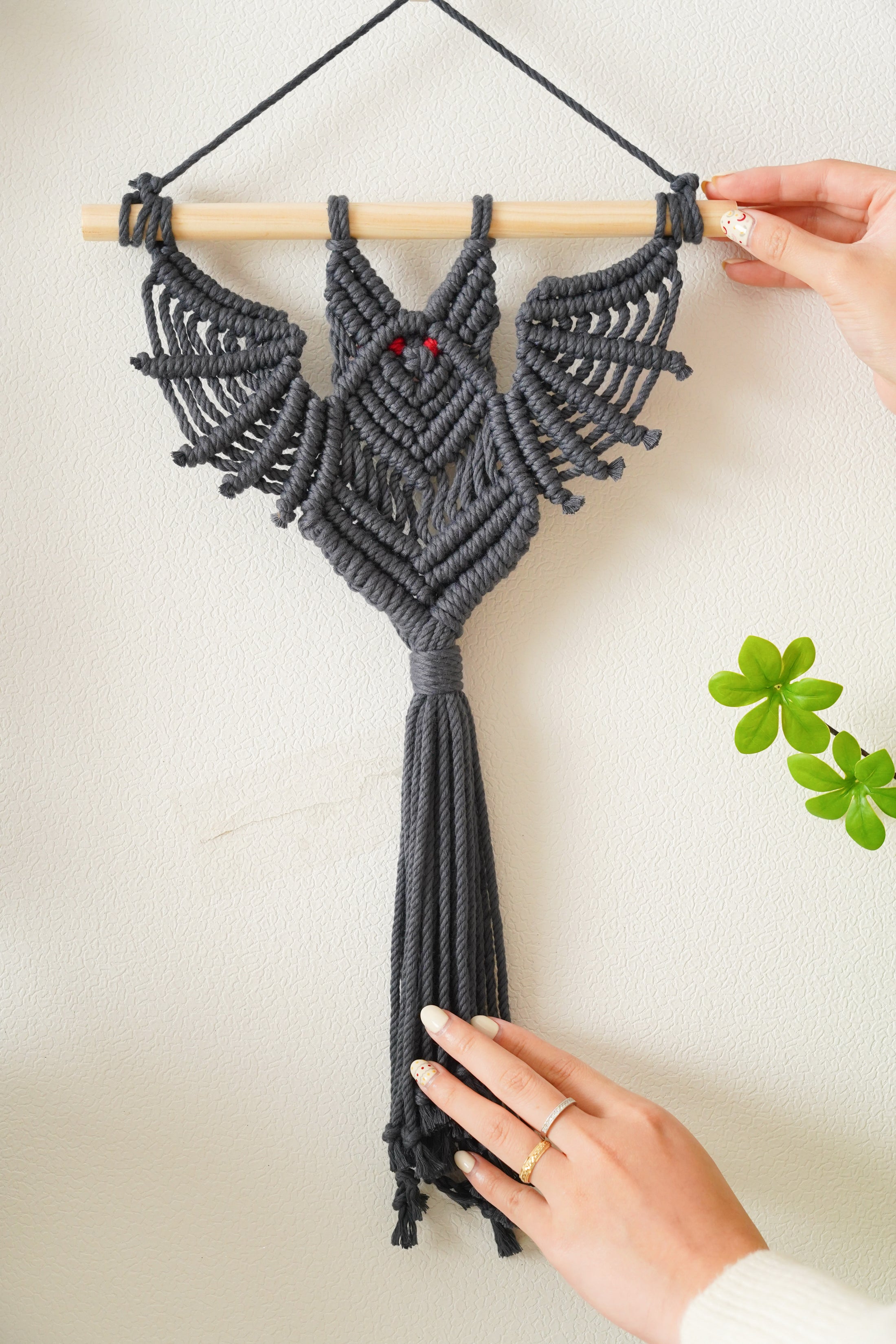 Macrame Bat DIY Kit – Wall Hanging Craft Kit with Macrame Cord K30
