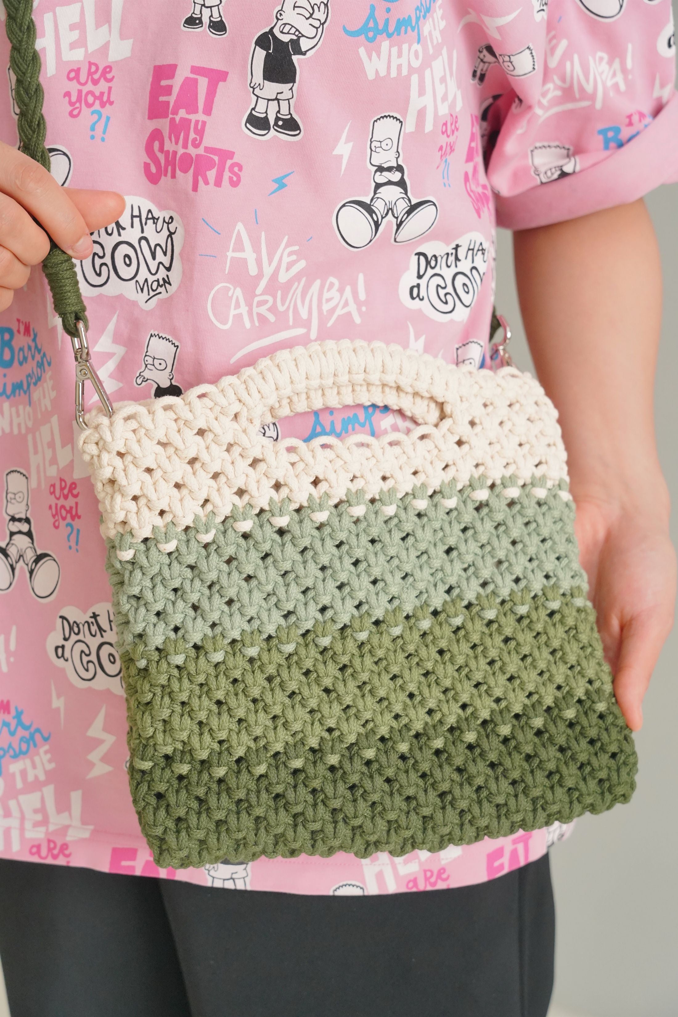 DIY Macrame Crossbody Bag Kit – Handmade Boho Bag Project K10