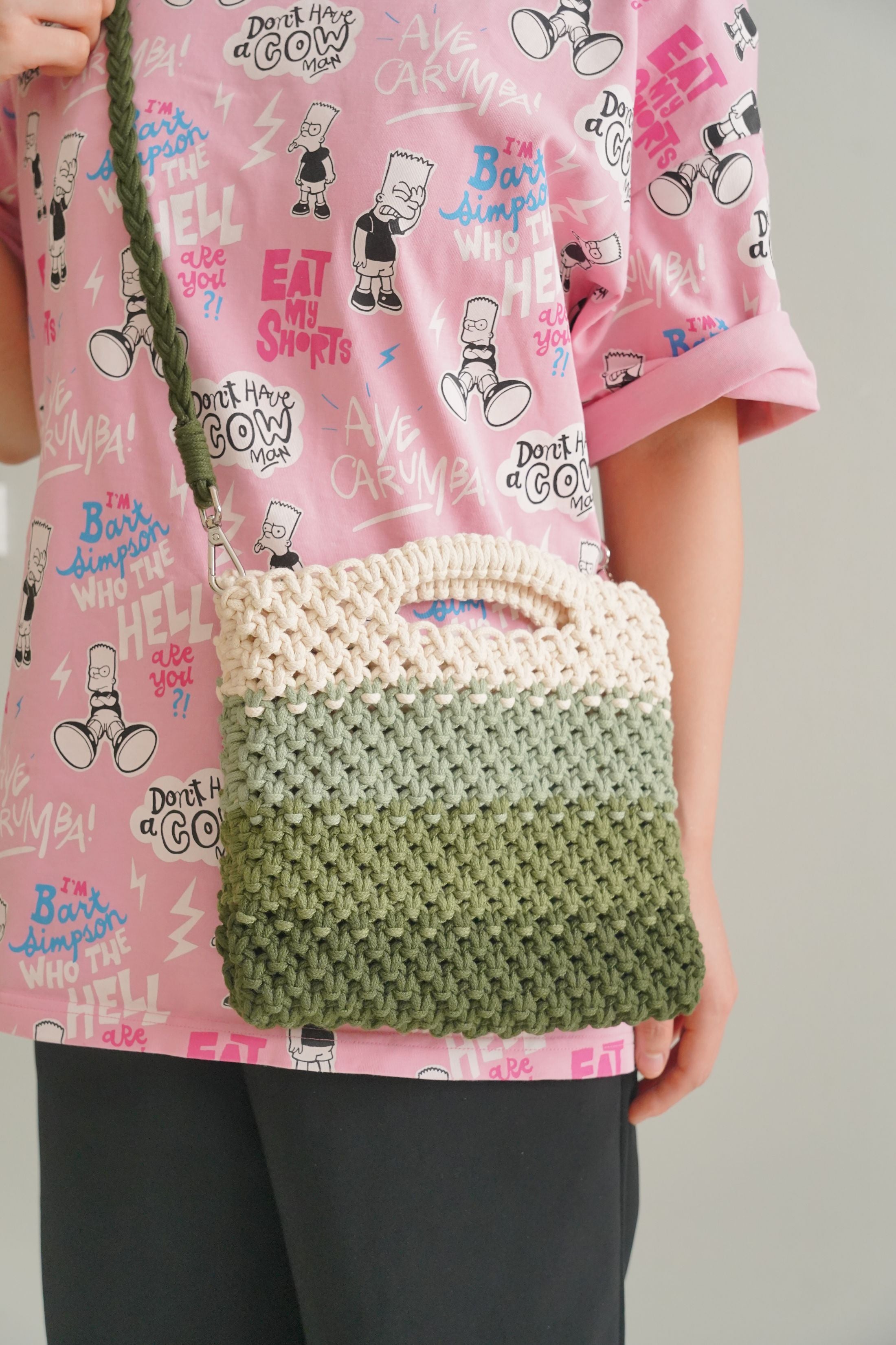 DIY Macrame Crossbody Bag Kit – Handmade Boho Bag Project K10