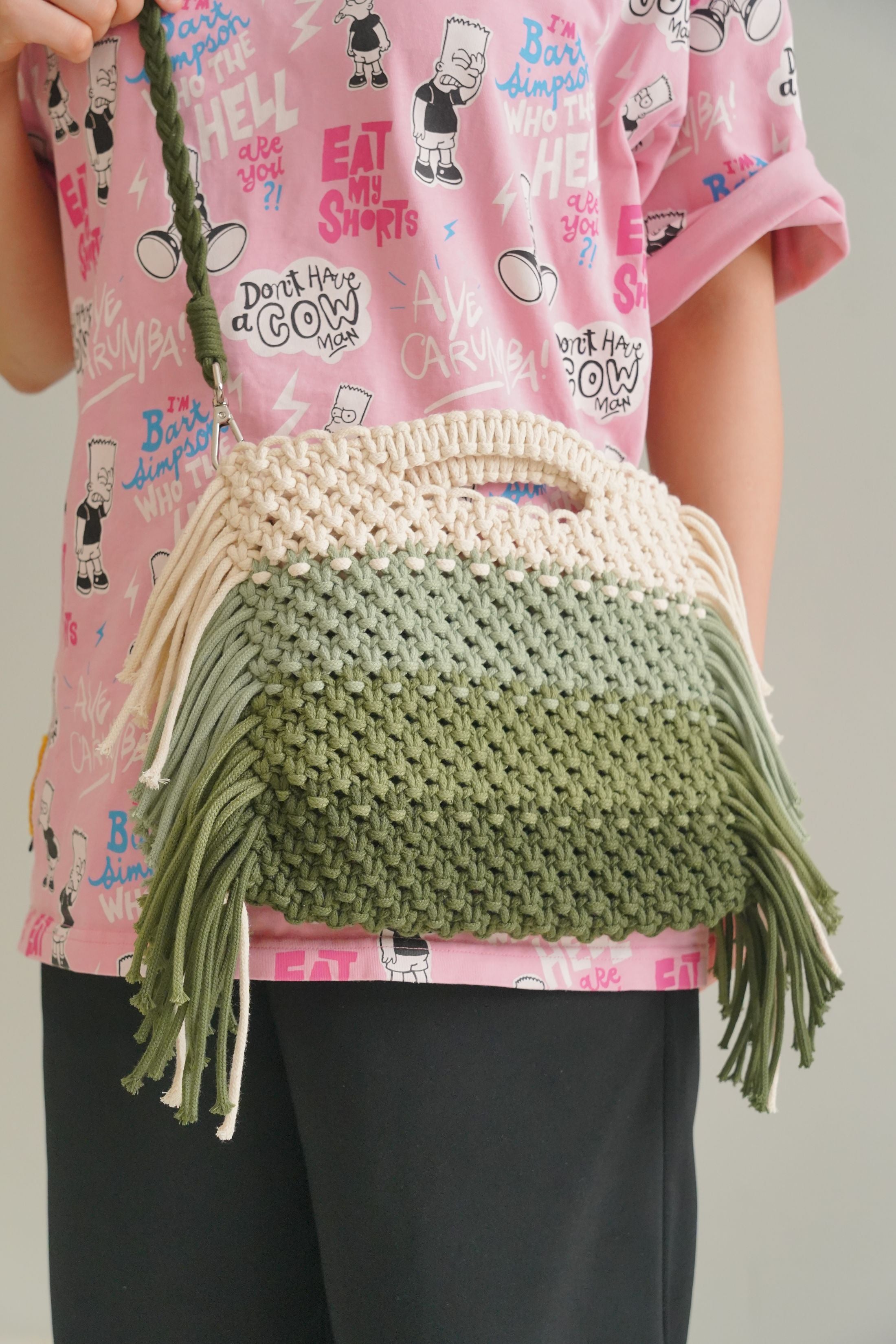 DIY Macrame Crossbody Bag Kit – Handmade Boho Bag Project K10