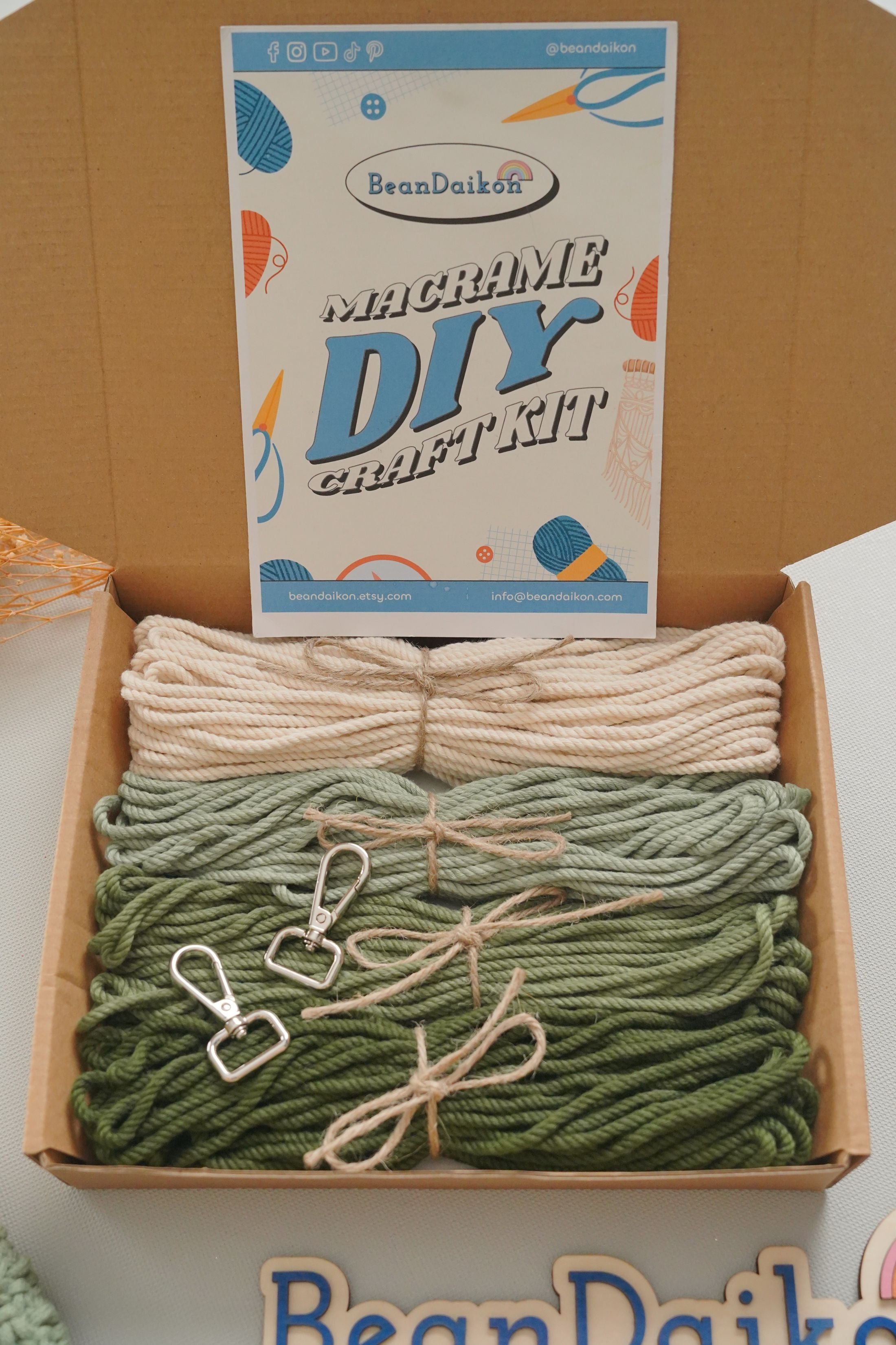 DIY Macrame Crossbody Bag Kit – Handmade Boho Bag Project K10