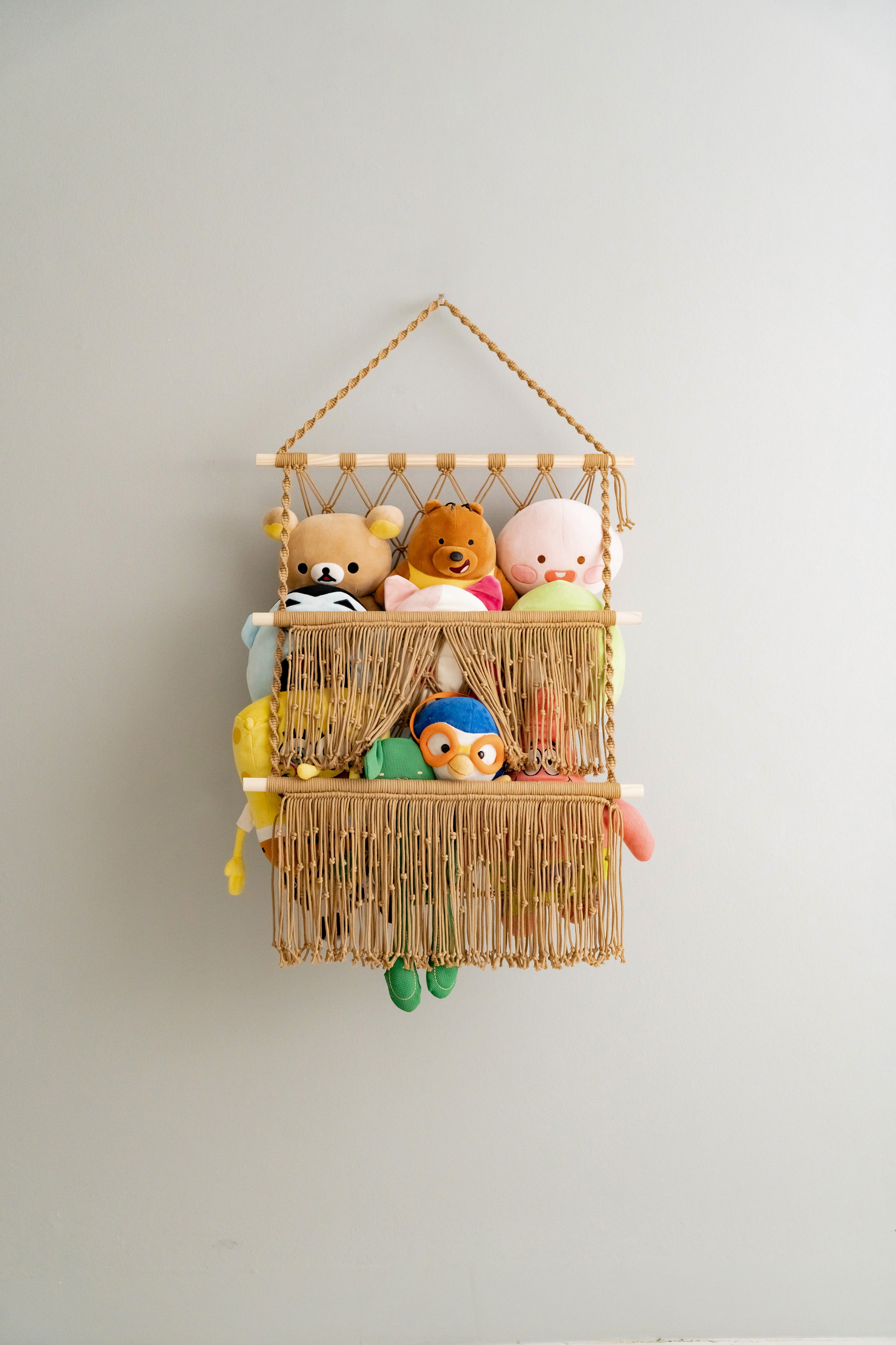 Toy Hammock - Macrame Hanging Toy Storage Organizer H72