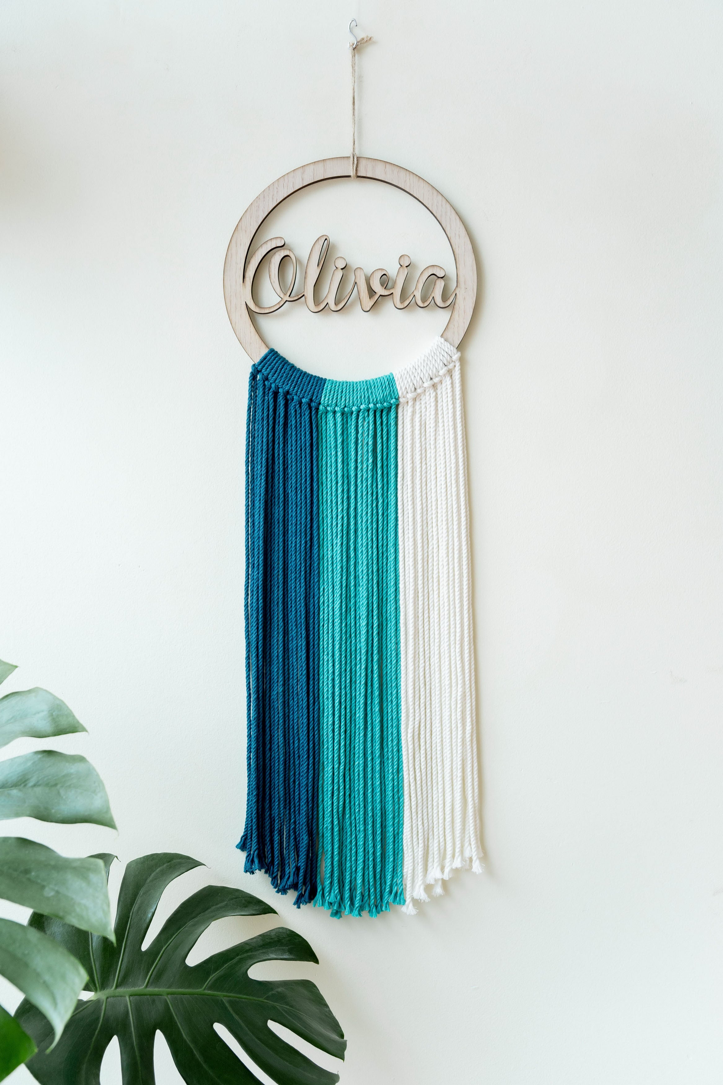 Personalized Name Sign Macrame Wall Hanging for Baby Room W08