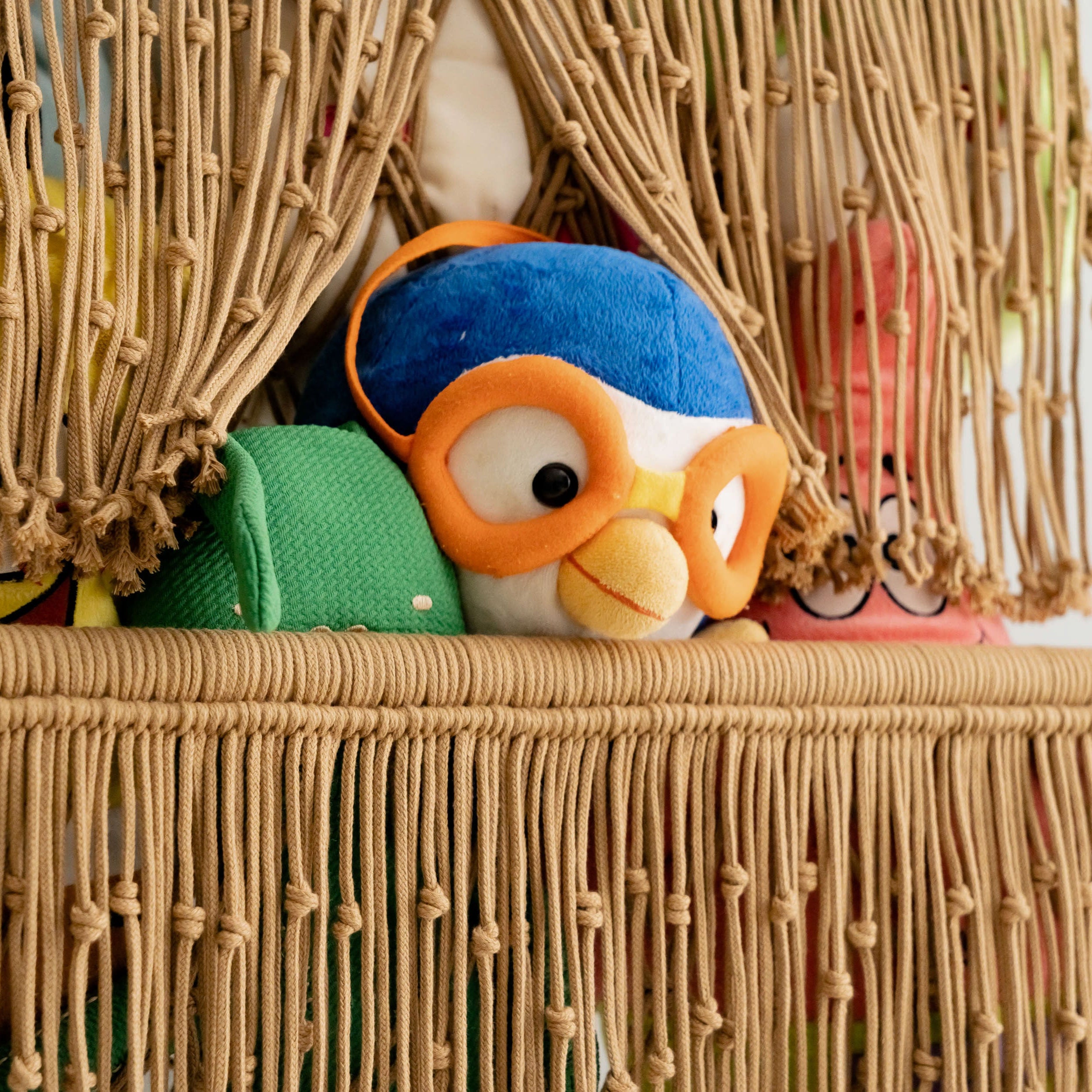 Toy Hammock - Macrame Hanging Toy Storage Organizer H72